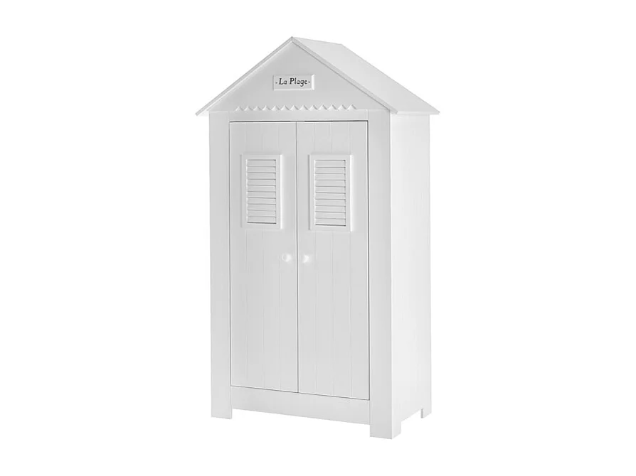 Lit bébé évolutif et Armoire Marsylia MDF Blanc