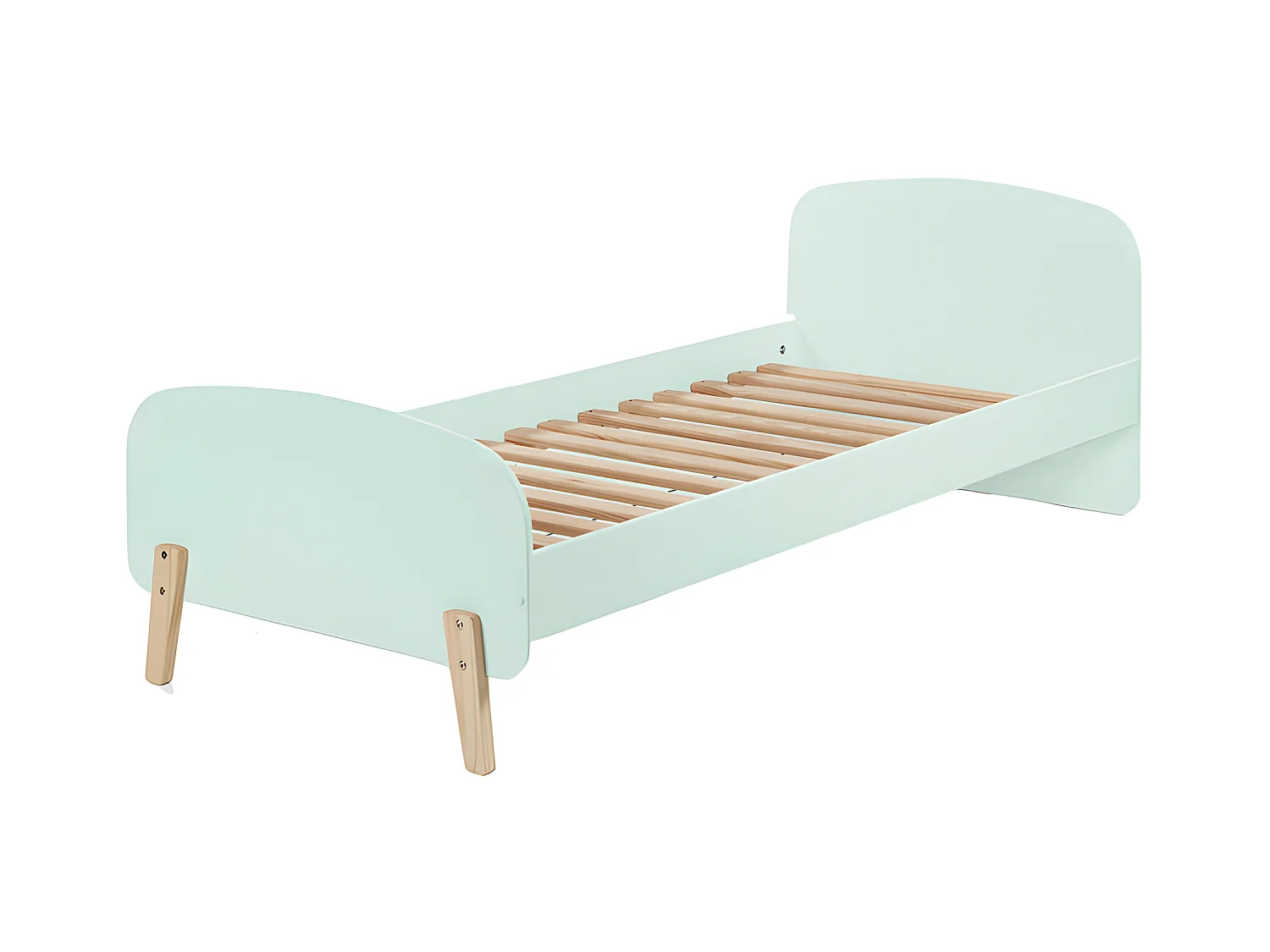 Pack - Lit Enfant & Chevet "Kiddy" 90x200cm Vert Menthe