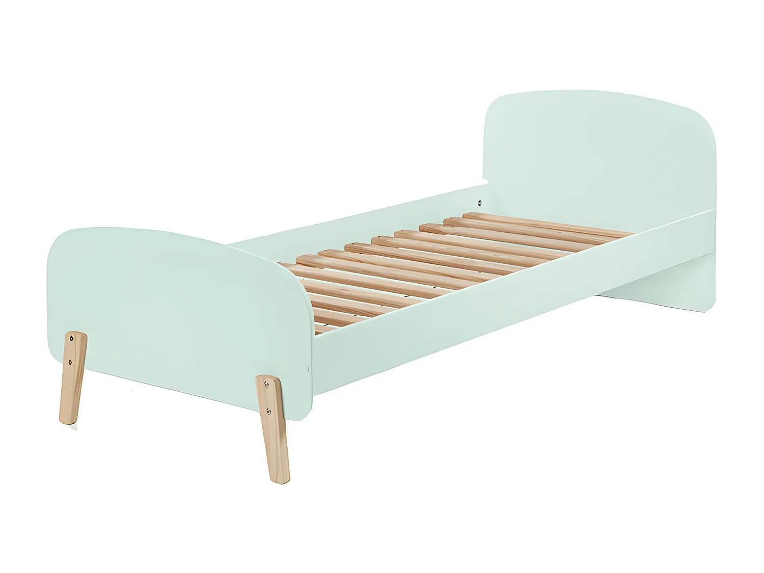 Pack - Lit Enfant & Chevet "Kiddy" 90x200cm Vert Menthe