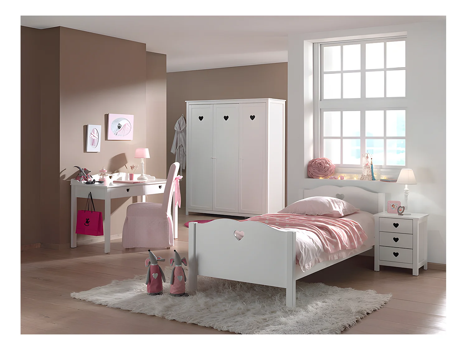 Chambre Complète 5P "Amori III" Blanc