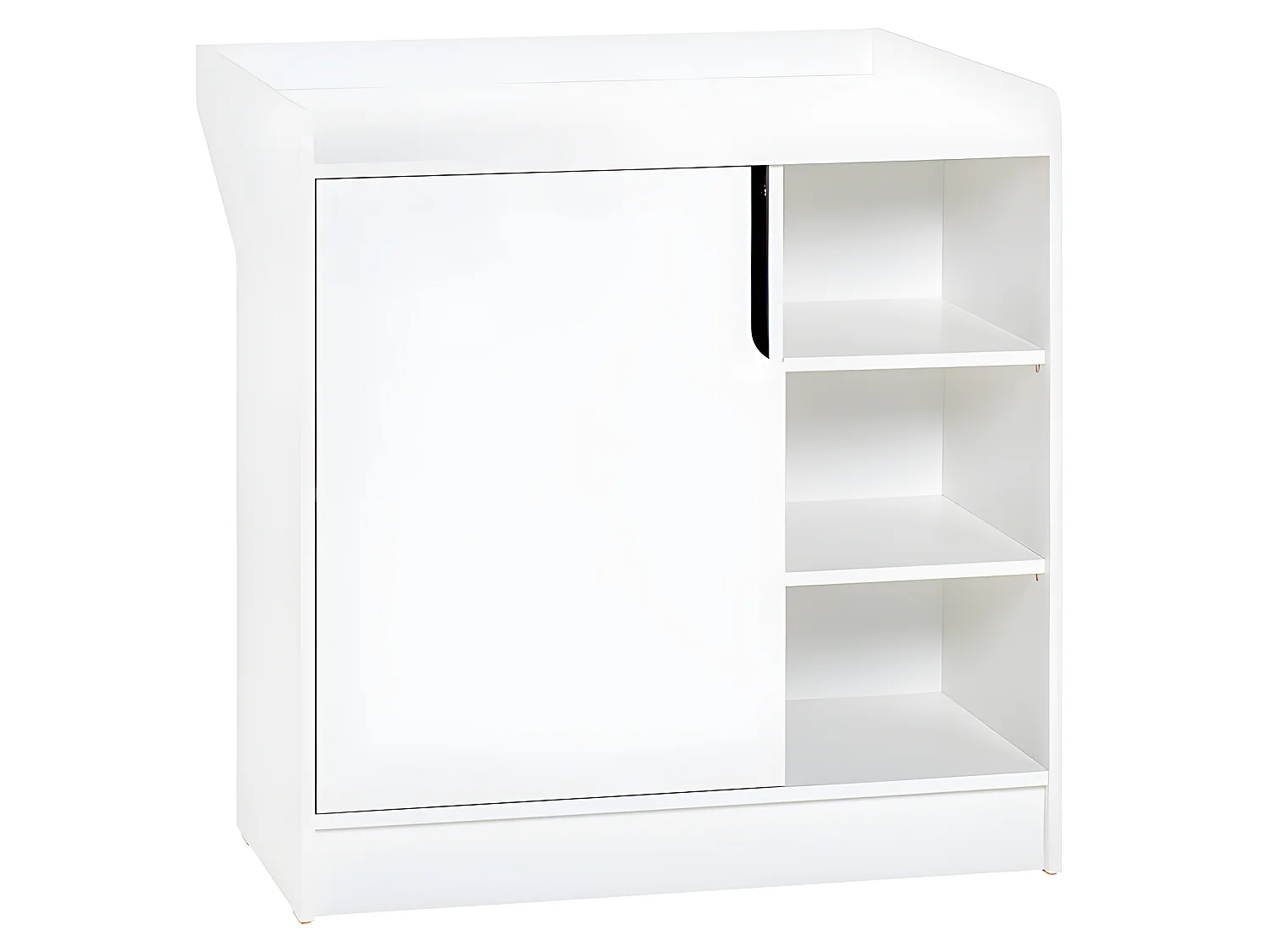 Chambre complète lit bébé évolutif commode à langer et armoire 1 porte Maxim Blanc