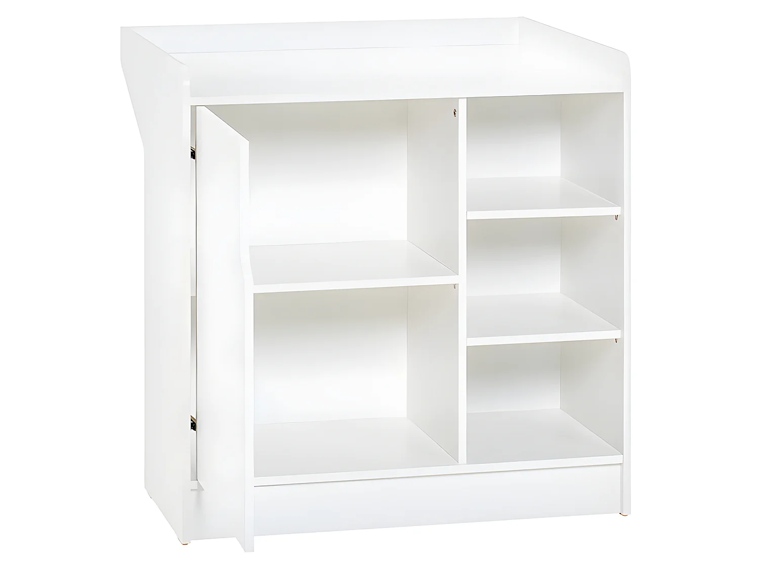 Chambre complète lit bébé évolutif commode à langer et armoire 1 porte Maxim Blanc