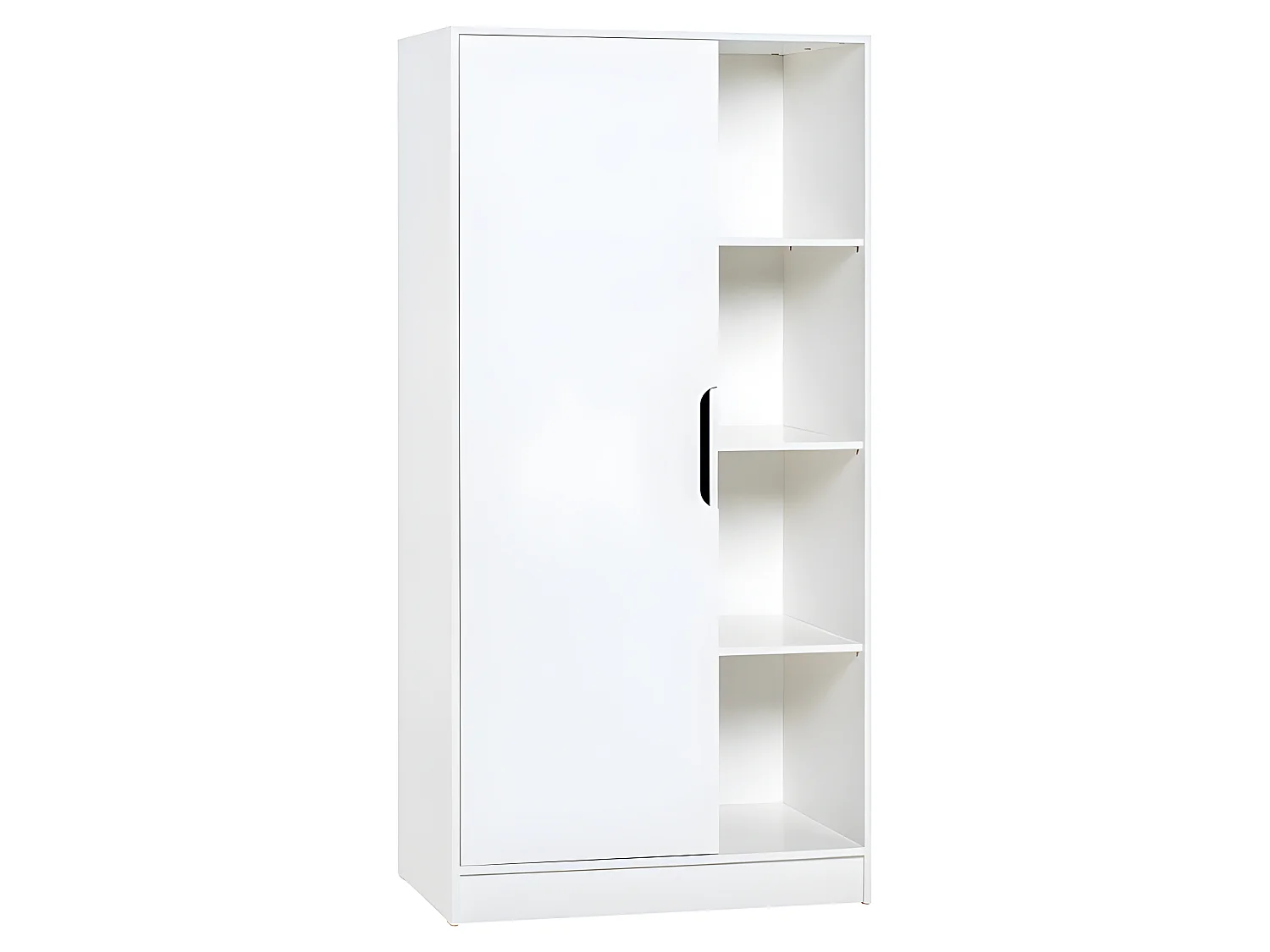 Chambre complète lit bébé évolutif commode à langer et armoire 1 porte Maxim Blanc