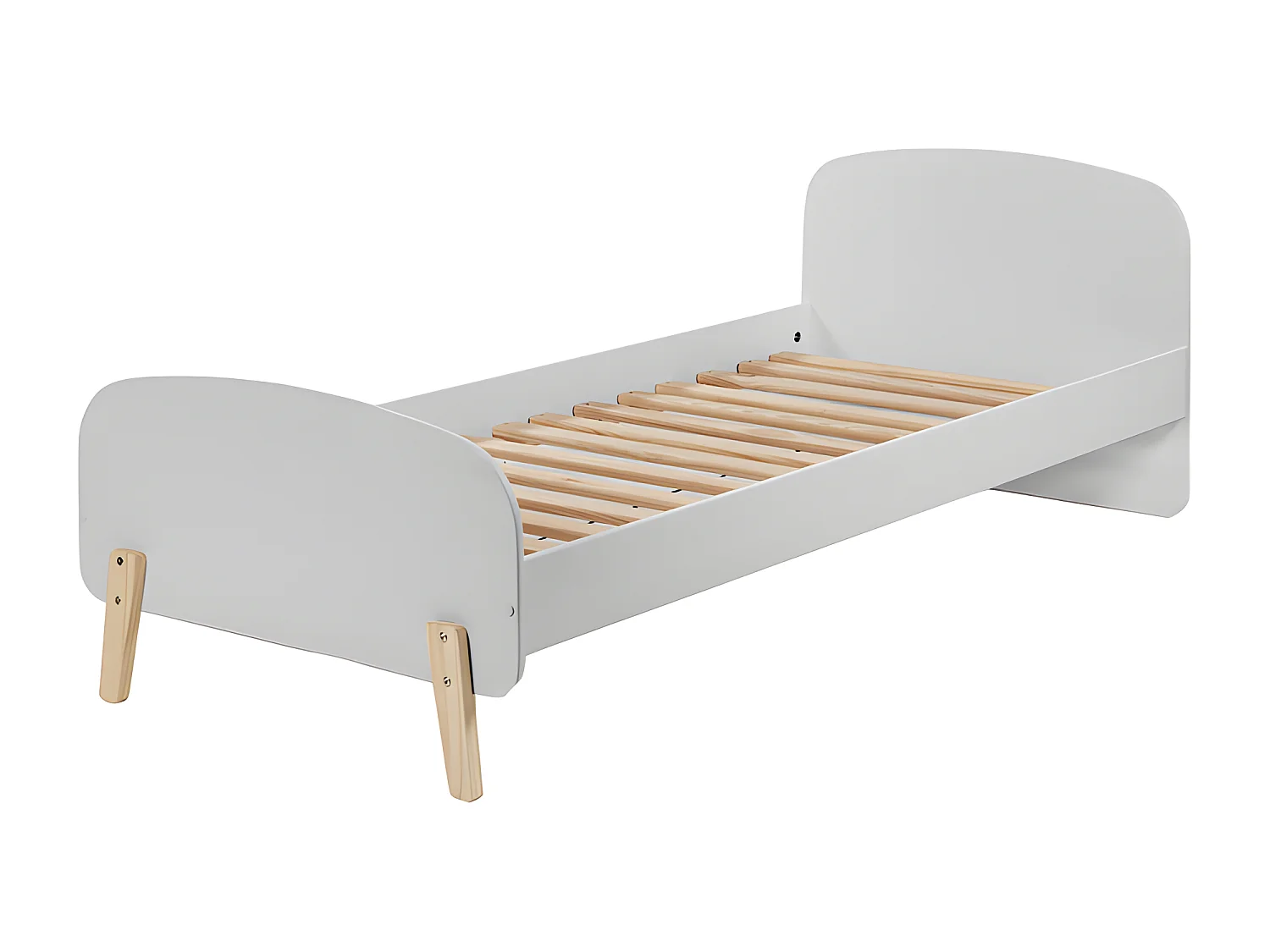 Pack - Lit Enfant & Chevet "Kiddy" 90x200cm Blanc