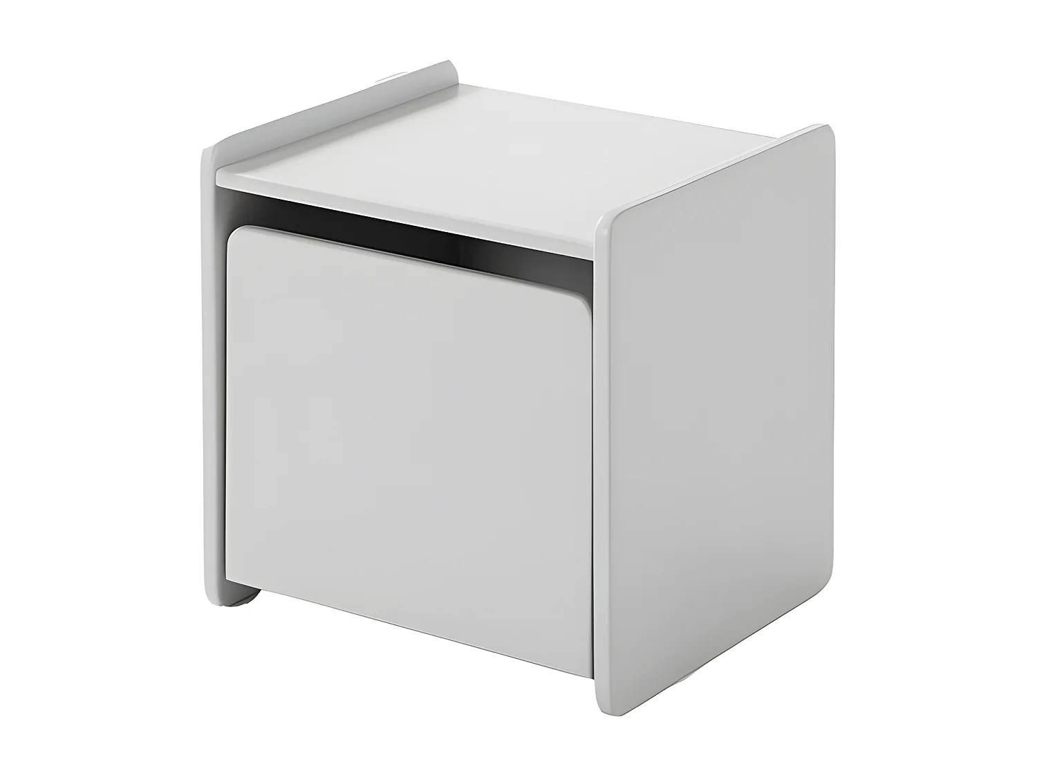 Pack - Lit Enfant & Chevet "Kiddy" 90x200cm Blanc