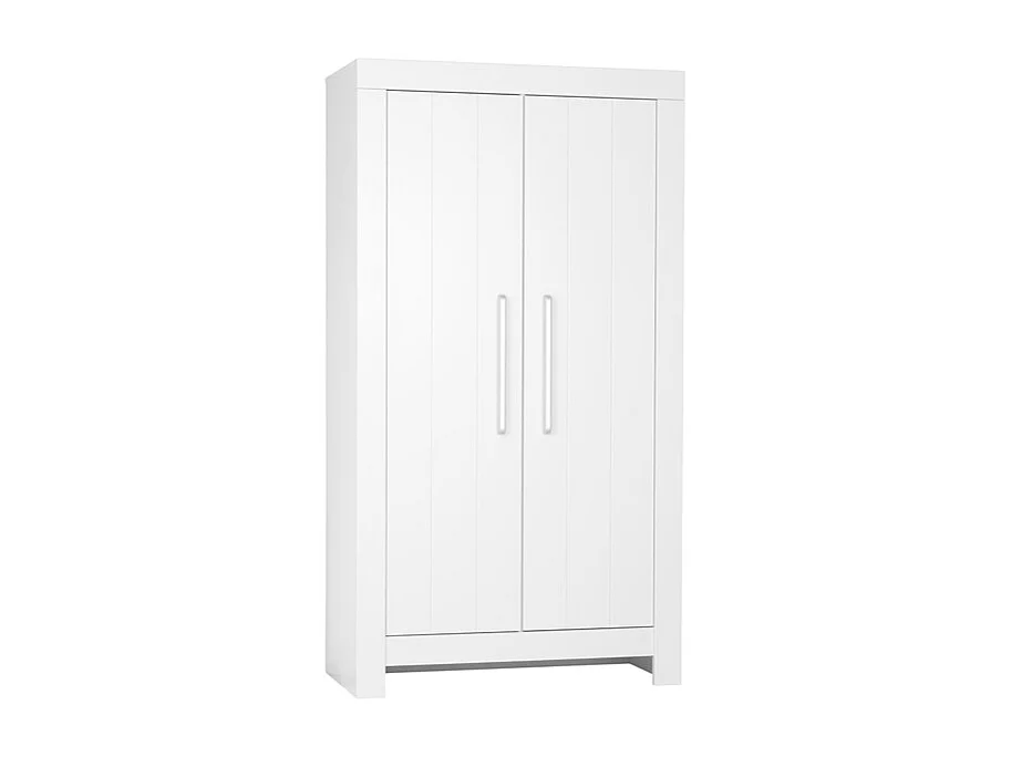 Lit bébé évolutif et Armoire Calmo Blanc