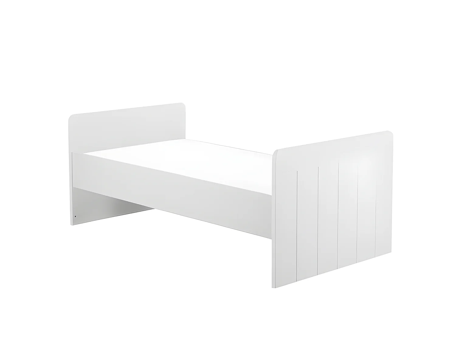 Lit bébé évolutif et Armoire Calmo Blanc