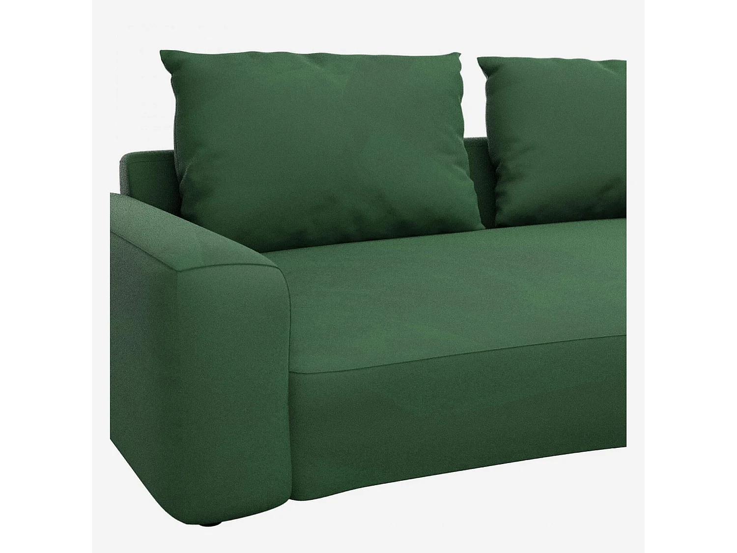 Habitat - Canapé d'angle droit de forme organique en velours - Vert émeraude  - Catane