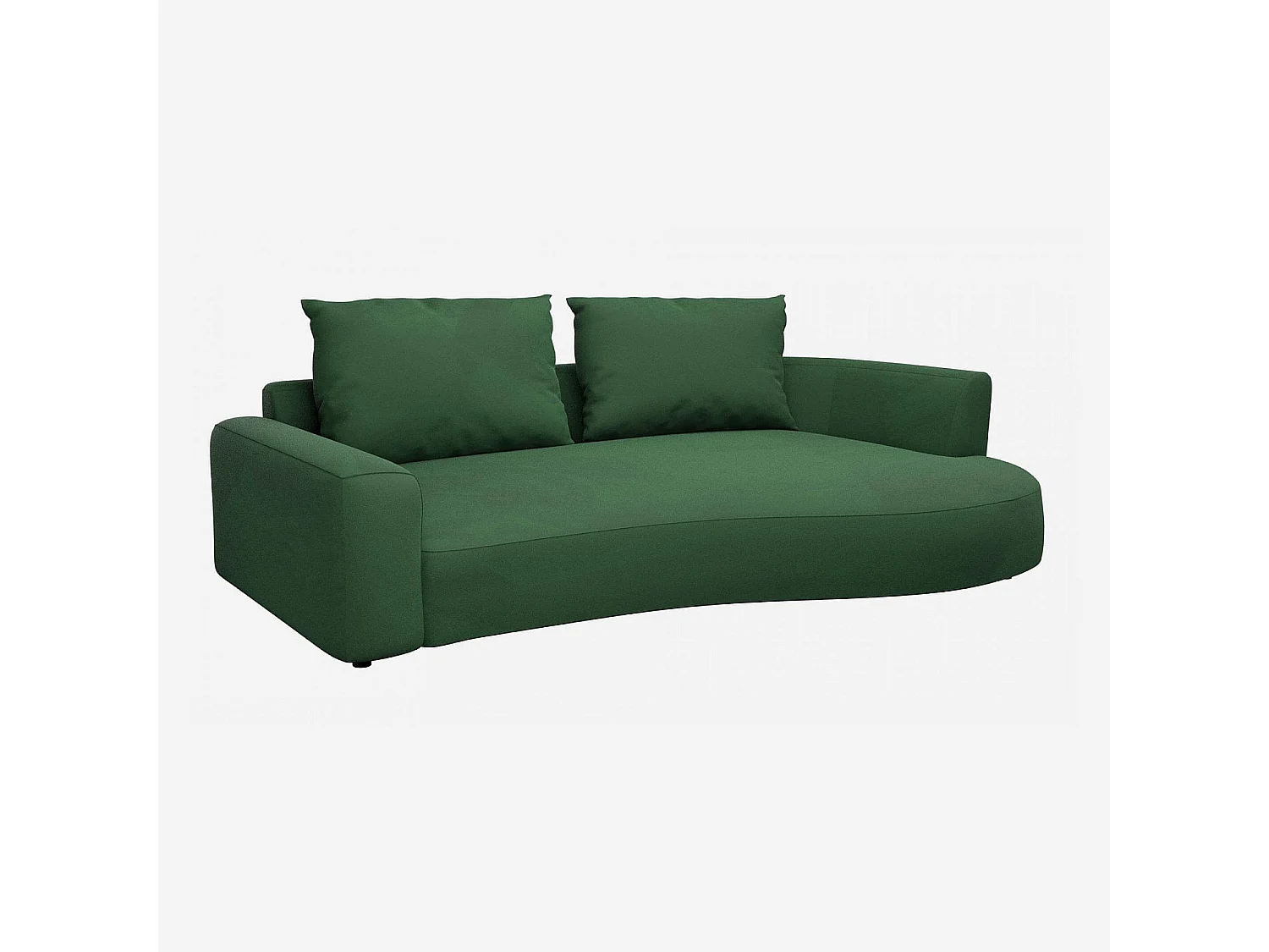 Habitat - Canapé d'angle droit de forme organique en velours - Vert émeraude  - Catane