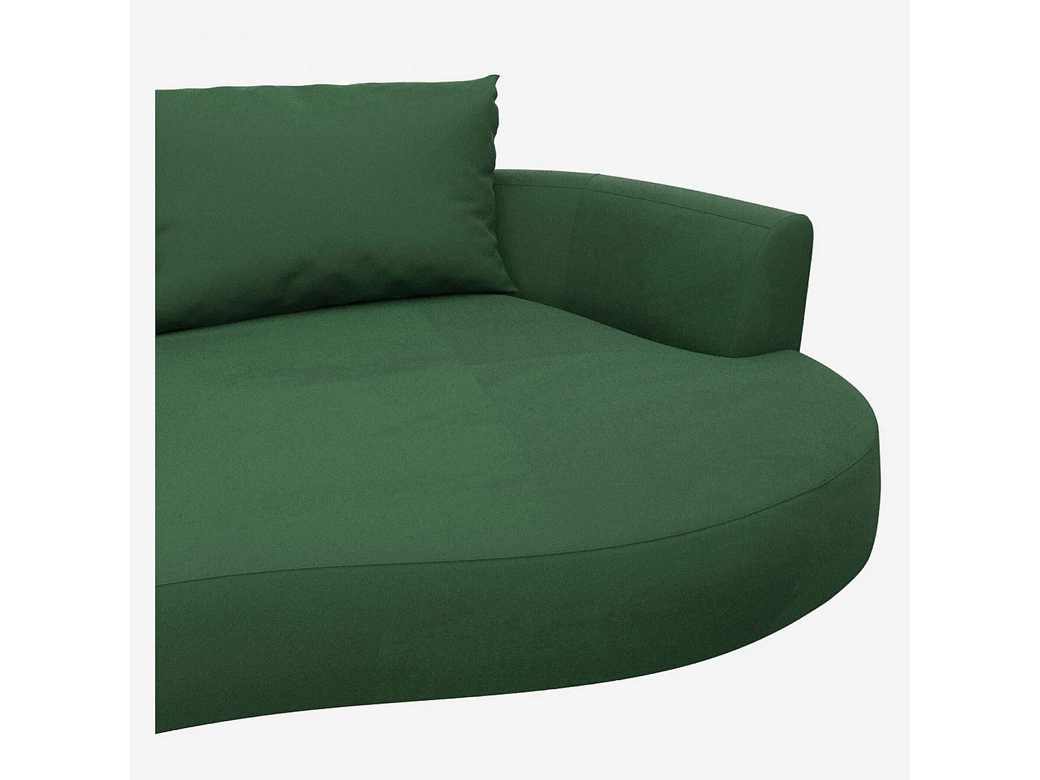 Habitat - Canapé d'angle droit de forme organique en velours - Vert émeraude  - Catane