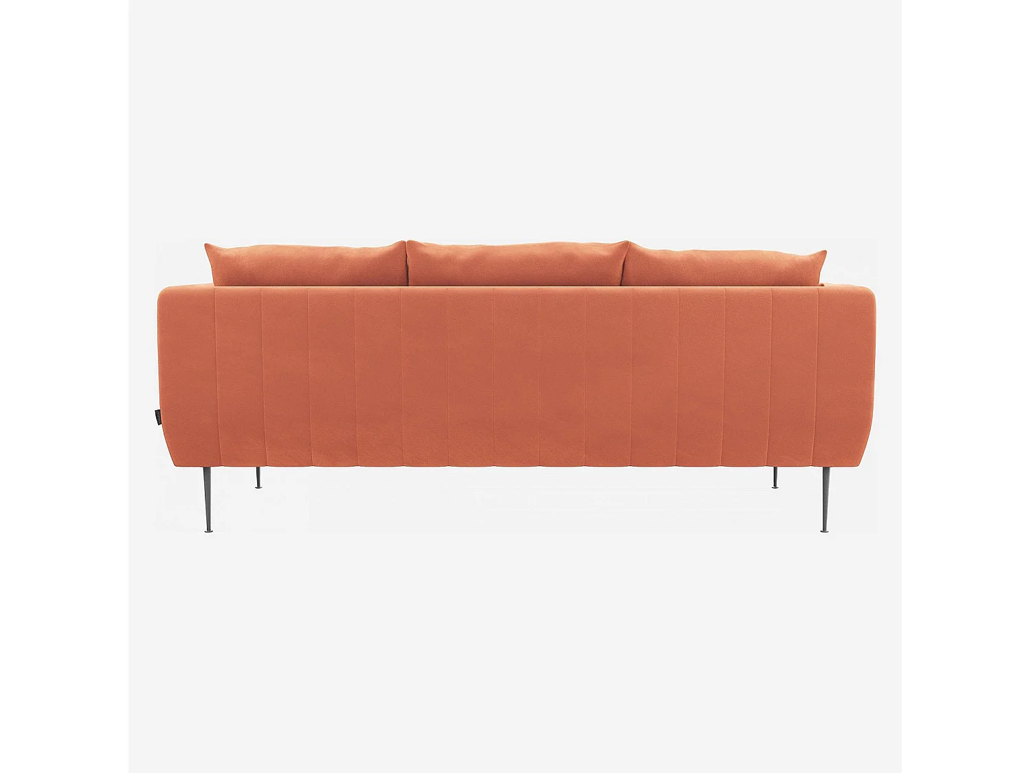 Habitat - Canapé 3 places en velours - Corail - Prague