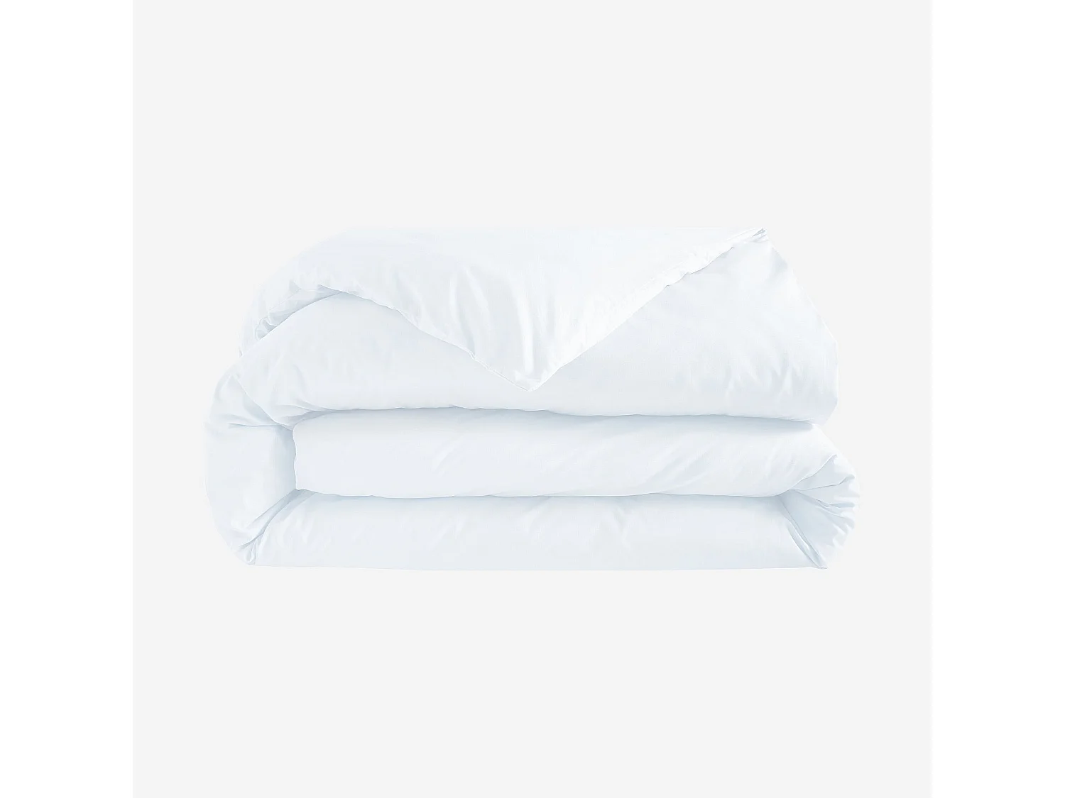 Housse de couette en percale de coton - 140 x 200 cm - Blanc
