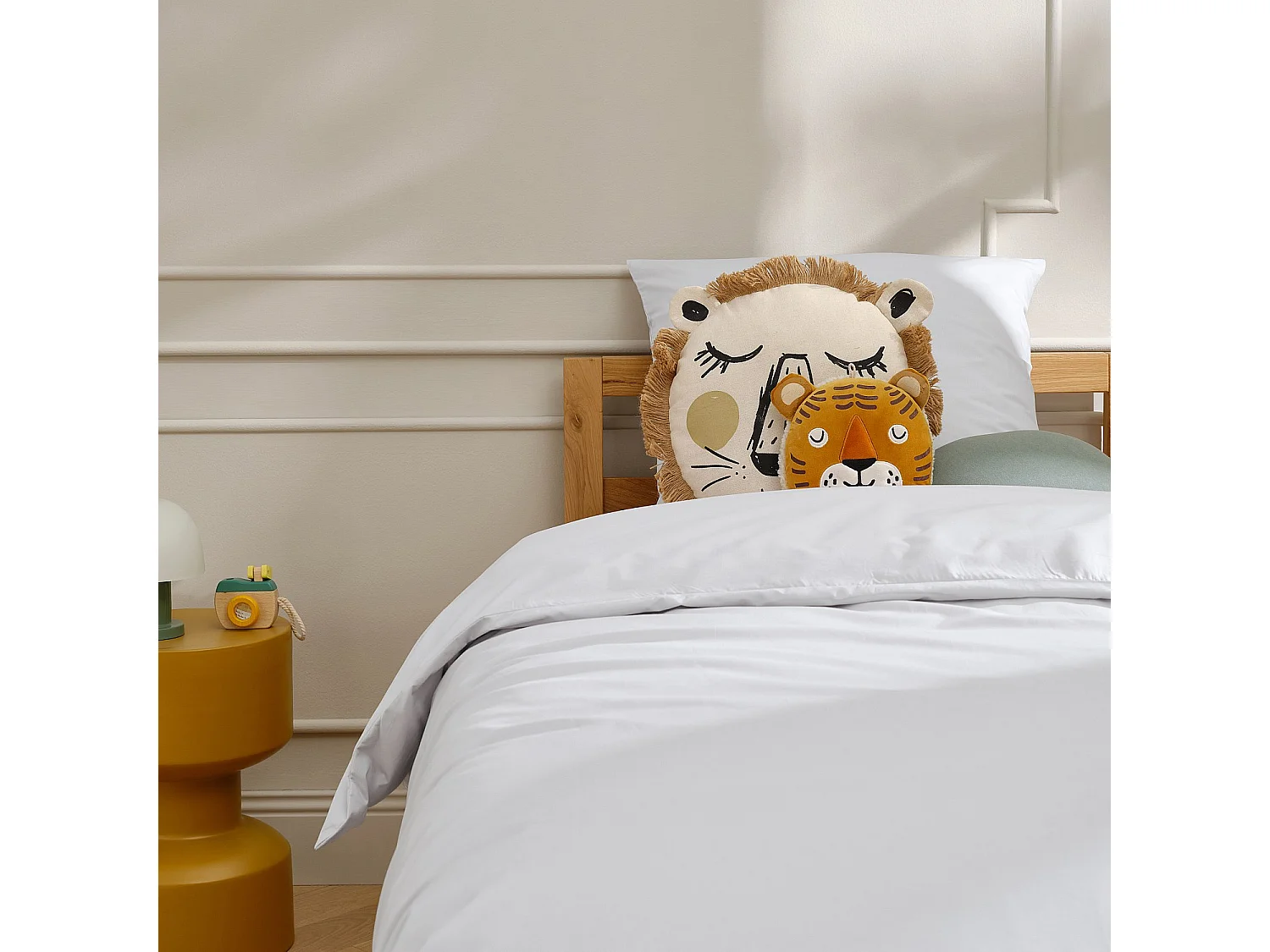 Housse de couette en percale de coton - 140 x 200 cm - Blanc