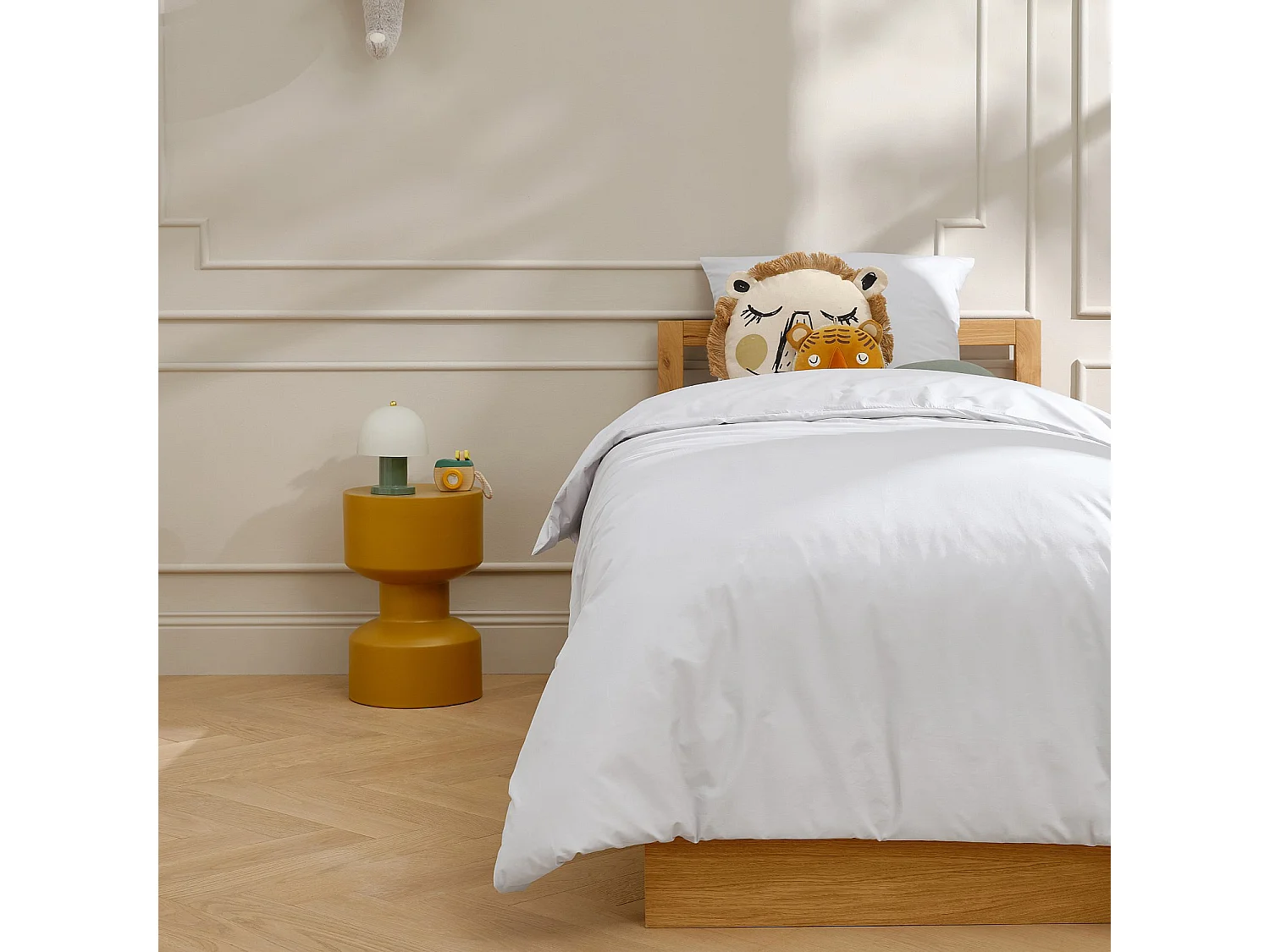 Housse de couette en percale de coton - 140 x 200 cm - Blanc