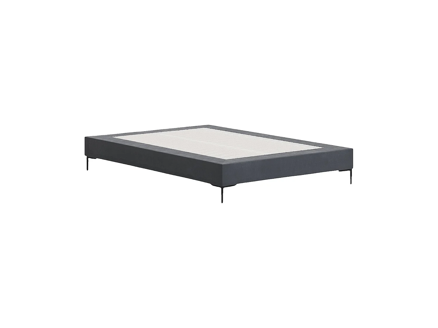 Habitat - Sommier tapissier à lattes en tissu - 140 x 200 cm - Gris anthracite - Nota