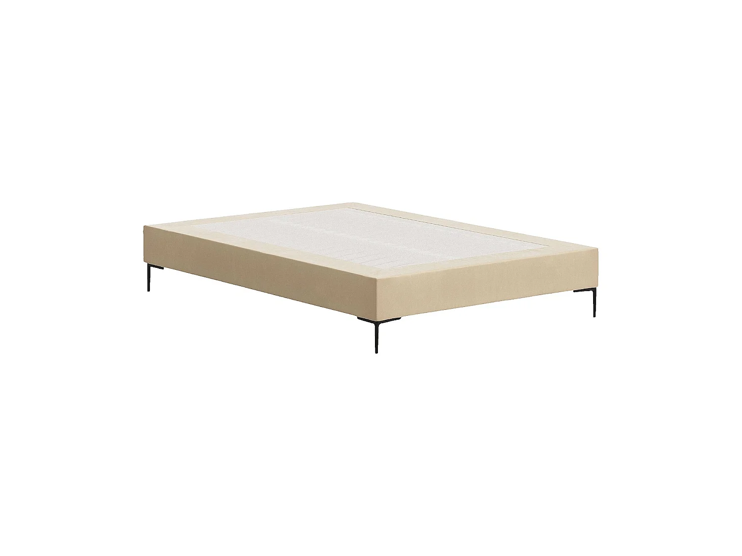 Habitat - Sommier tapissier à lattes en tissu - 140 x 200 cm - Crème - Nota