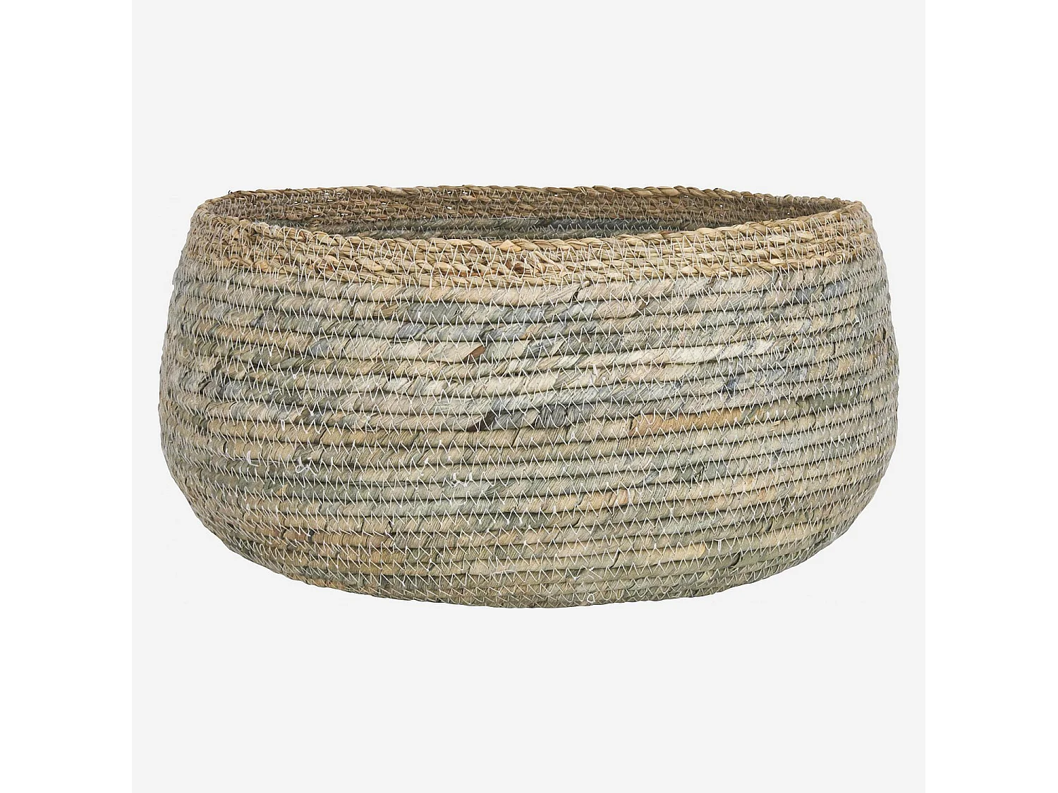 Habitat - Panier en jonc de mer - 36 x 18 cm - Vert - Ussar