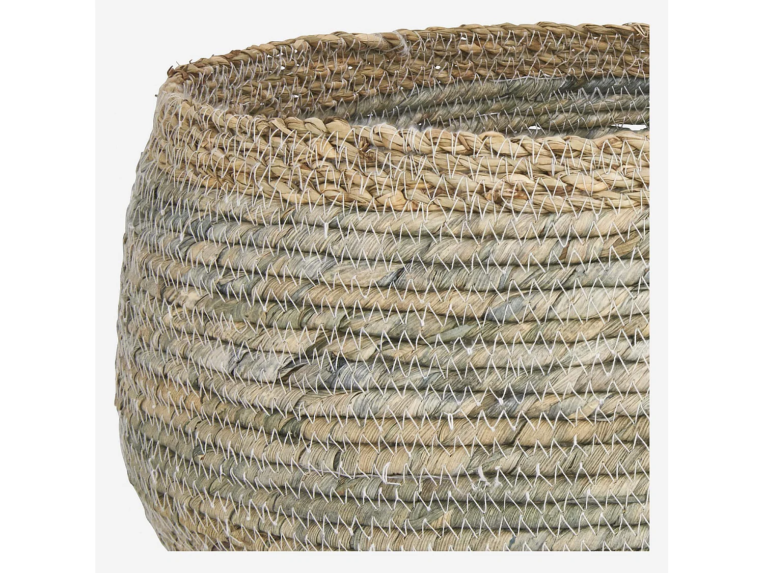 Habitat - Panier en jonc de mer - 36 x 18 cm - Vert - Ussar