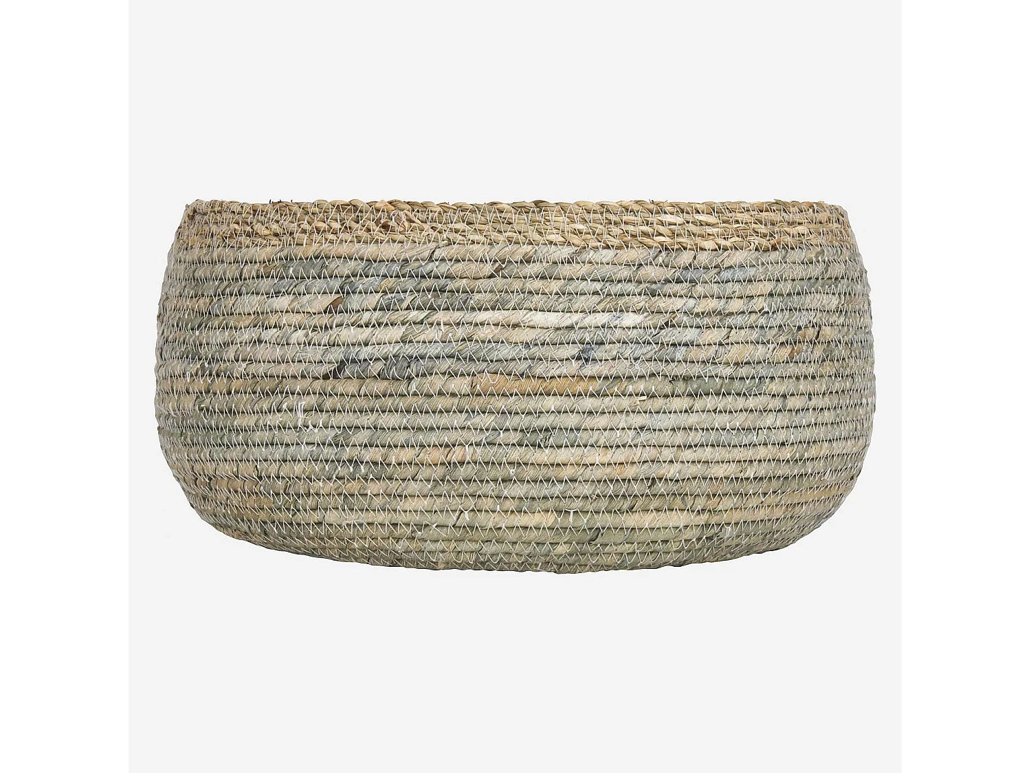 Habitat - Panier en jonc de mer - 36 x 18 cm - Vert - Ussar