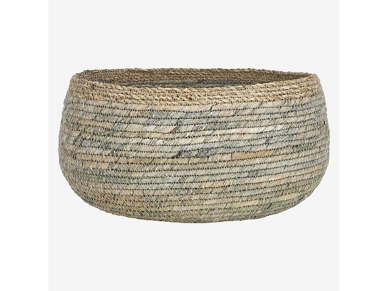 Habitat - Panier en jonc de mer - 36 x 18 cm - Vert - Ussar