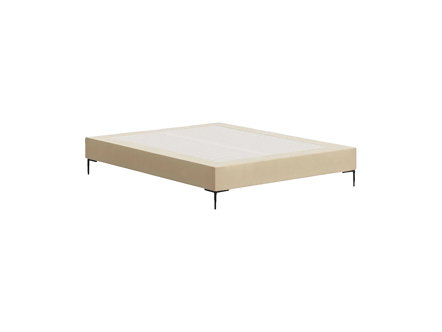Habitat - Sommier tapissier à lattes en tissu - 160 x 200 cm - Crème - Nota