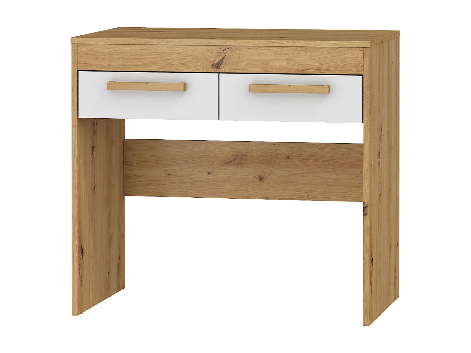 Kaptafel Maximus artisan eiken / hoogglans wit