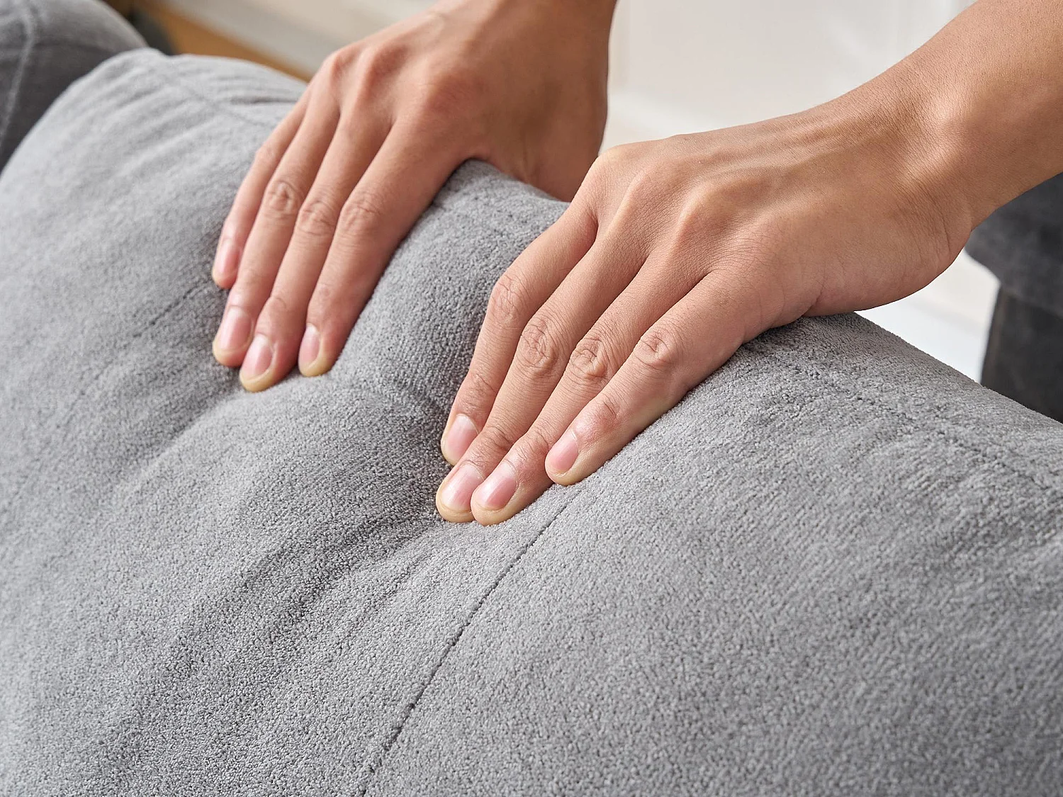 Délice - Canapé en U Convertible 4 Places - Chenille avec Coffre de Rangement et Roulettes - Grand Modèle Idéal Salon & Espace Open