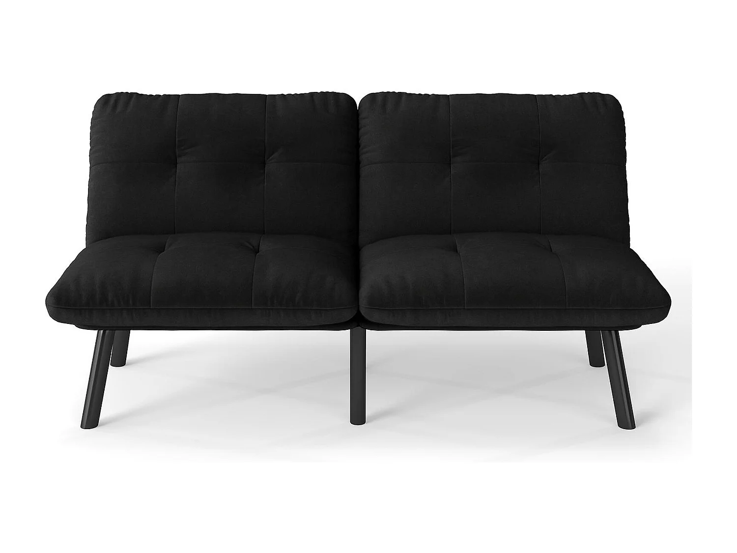 Convertibele Bank - 2-Zitsbank - Clic-Clac Bank - 160 cm (Bed 160x102 cm) - Grijs Fluweel - Voor Woonkamer, Kantoor of Logeerkamer