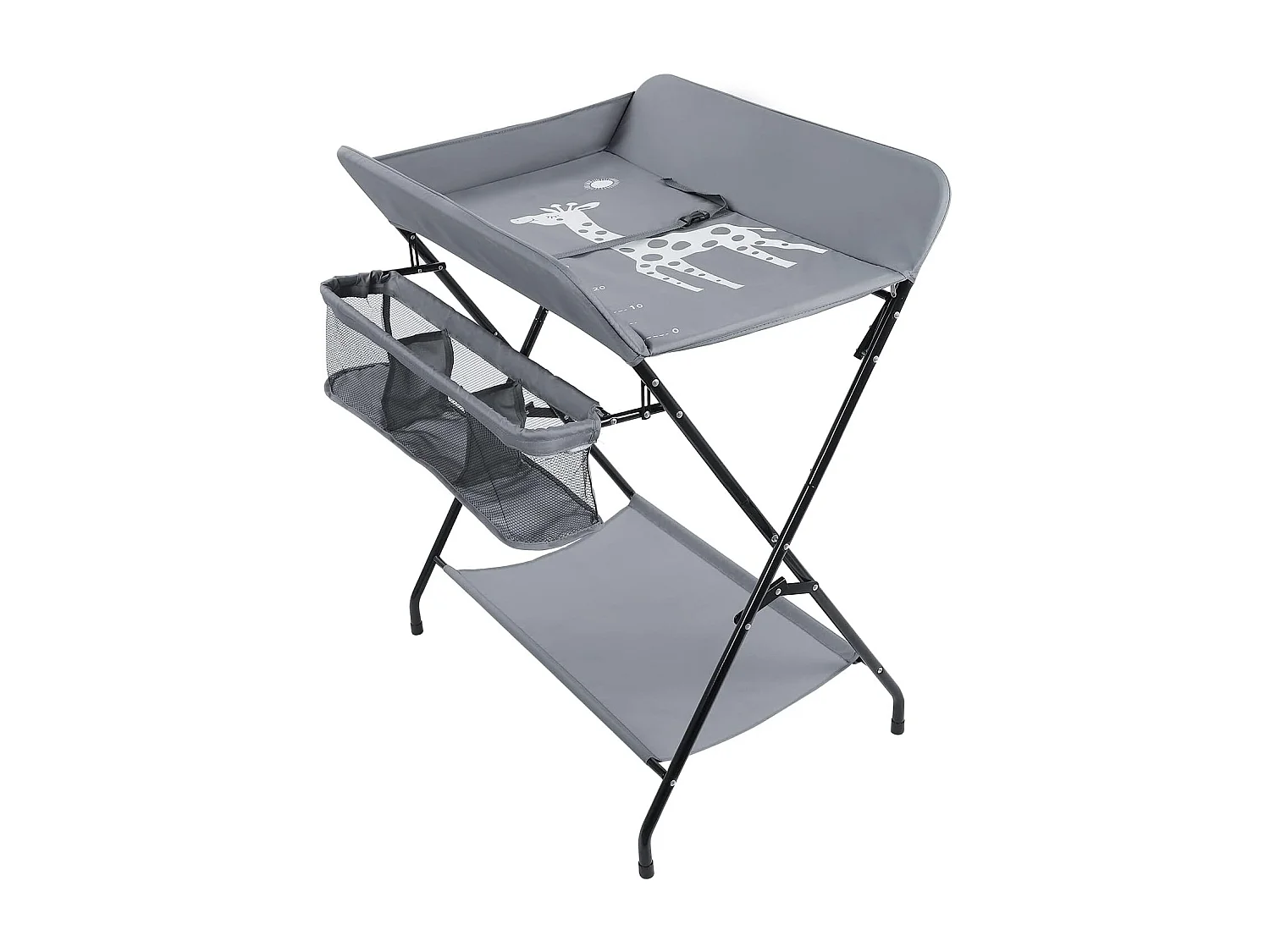 Wiegkledenbord voor baby's met badmat en opbergruimte, met afzonderlijke opbergszakken, opvouwbaar en ruimtebesparend