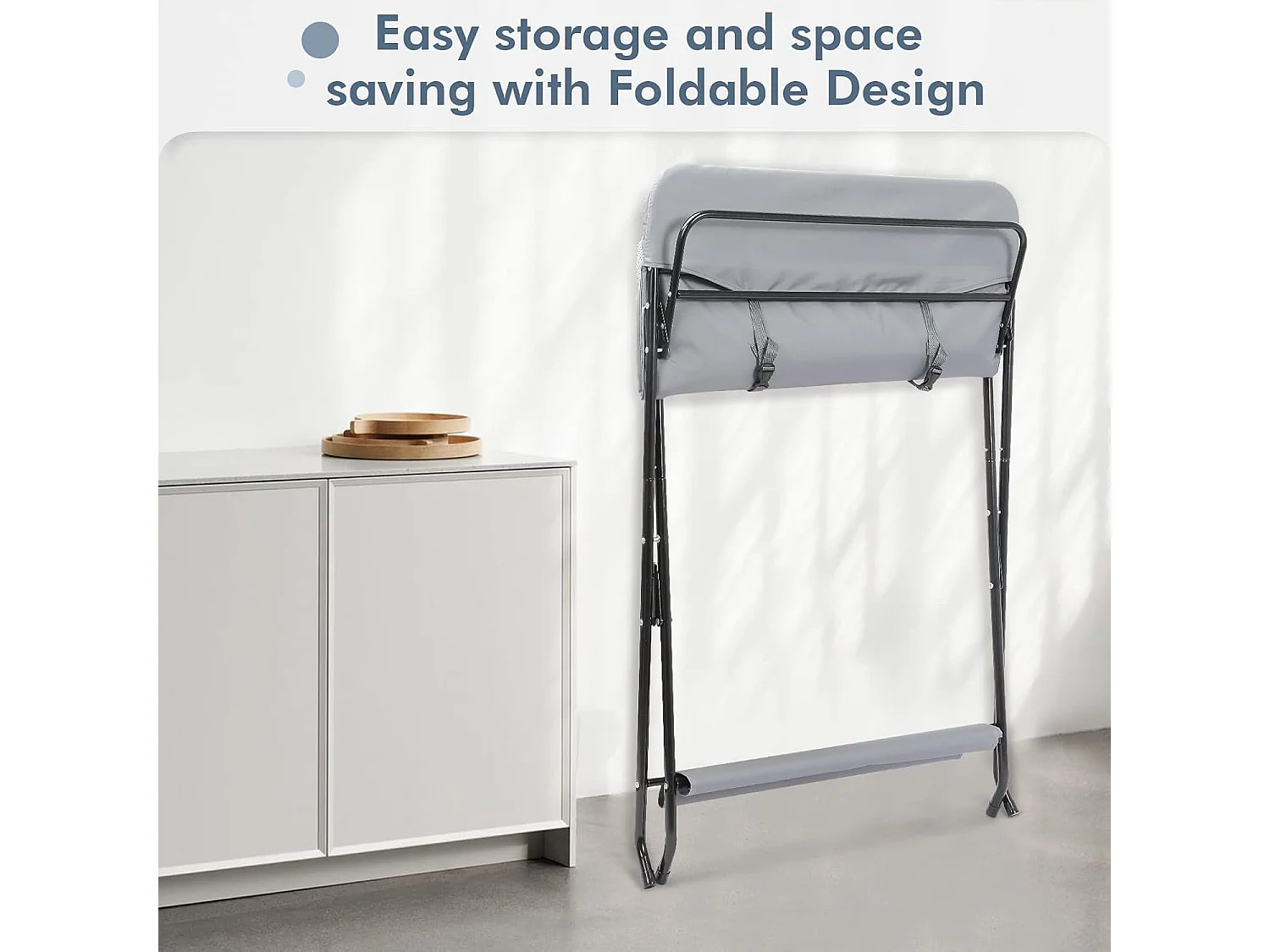 Wiegkledenbord voor baby's met badmat en opbergruimte, met afzonderlijke opbergszakken, opvouwbaar en ruimtebesparend