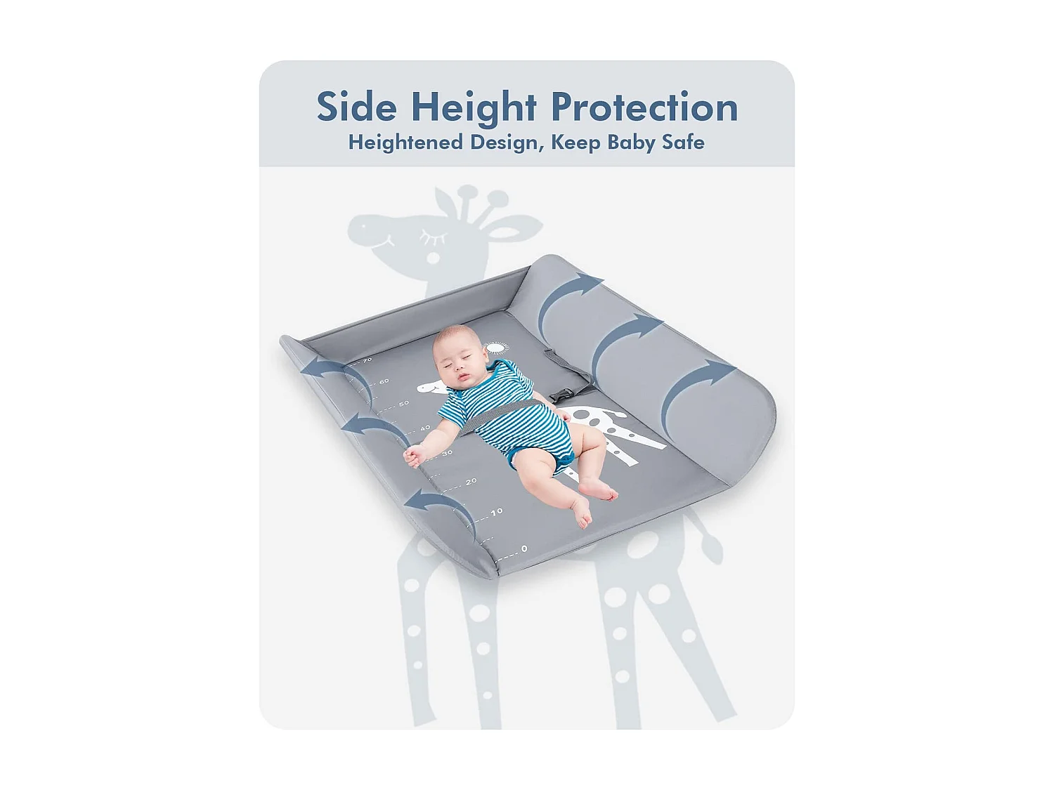 Wiegkledenbord voor baby's met badmat en opbergruimte, met afzonderlijke opbergszakken, opvouwbaar en ruimtebesparend