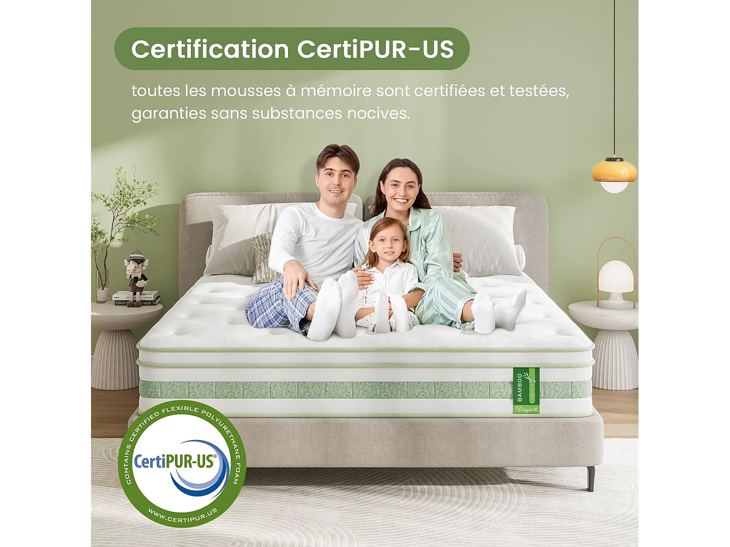 Matelas 90x190 cm hybride 25 cm gel memoire et ressorts ensaches 7 zones orthopedique isolation mouvements fermete moyenne