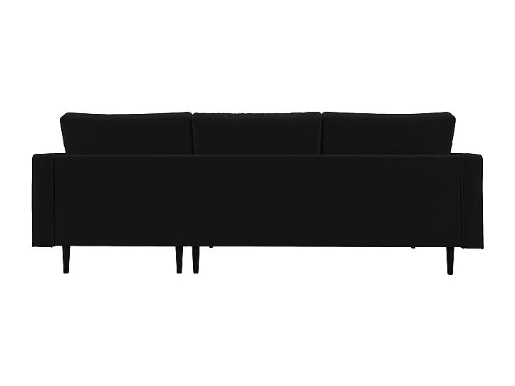 Canapé d'angle MAEL Cacharel fixe en velours noir