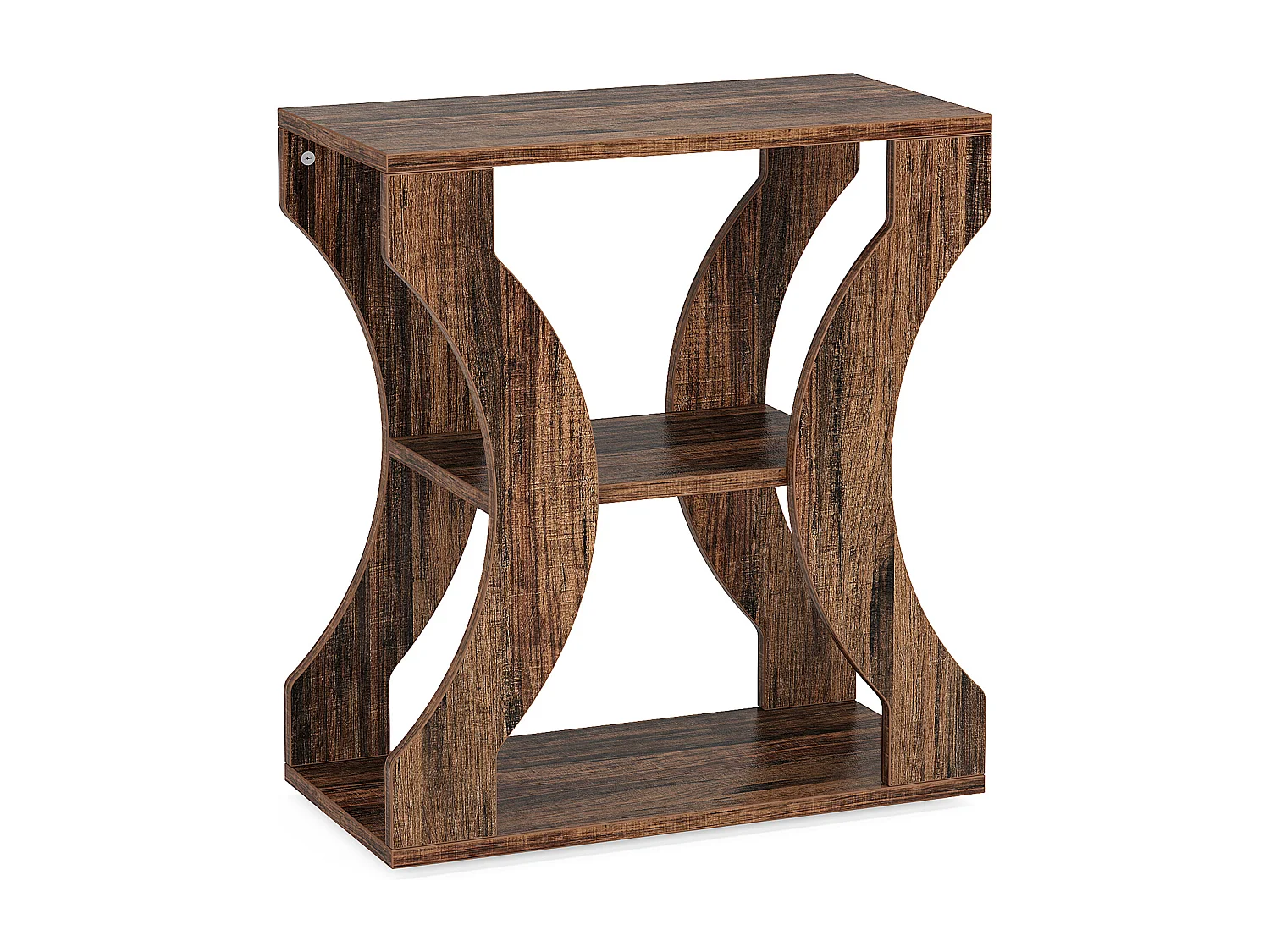 Mesa Lateral Rural, Mesa Lateral Estreita de 3 Andares com Prateleiras de Armazenamento, Industrial