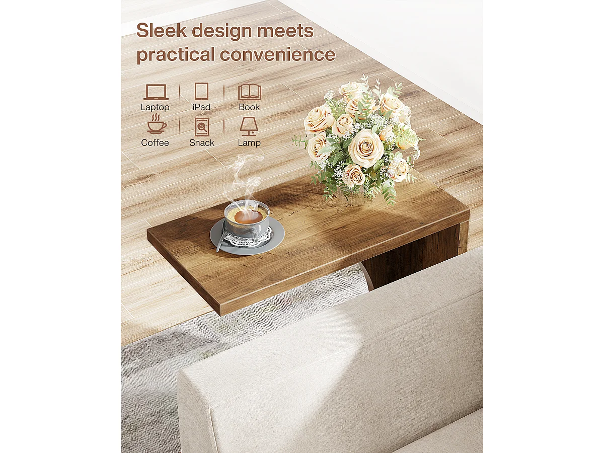 Mesa Lateral em Forma de C para Sofá, Mesa de Cabeceira Pequena para Sofá, Mesa de Cabeceira para Sala de Estar e Quarto