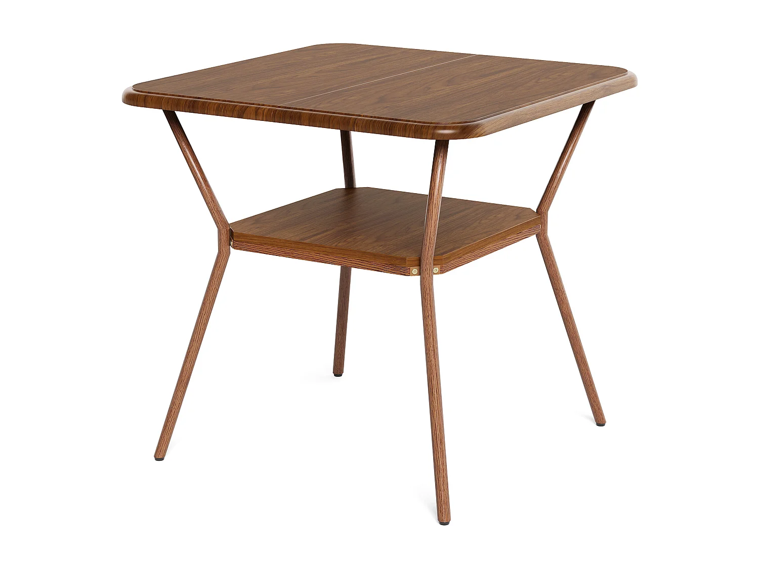 Kwadratowy stół jadalny dla 2-4 osób, 2-poziomowa półka, mały stolik do jadalni, spiżarnia