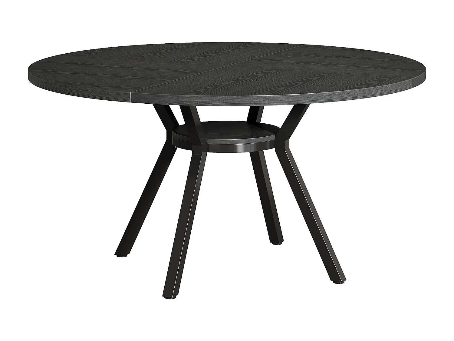 Okrągły stół jadalny dla 4 osób, 120 cm, stół jadalniany w stylu industrialnym z metalową podstawą, stół kuchenny