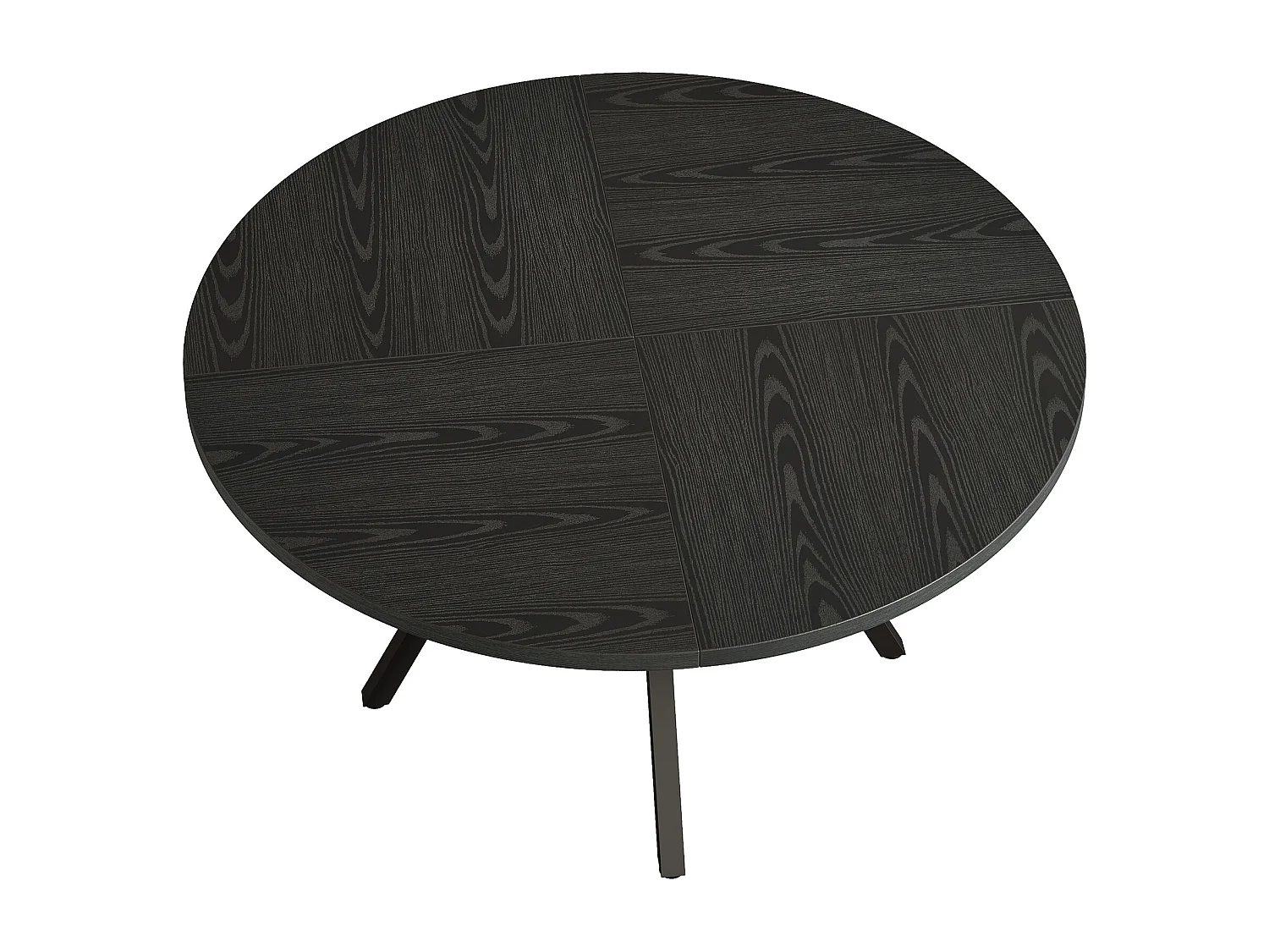 Okrągły stół jadalny dla 4 osób, 120 cm, stół jadalniany w stylu industrialnym z metalową podstawą, stół kuchenny