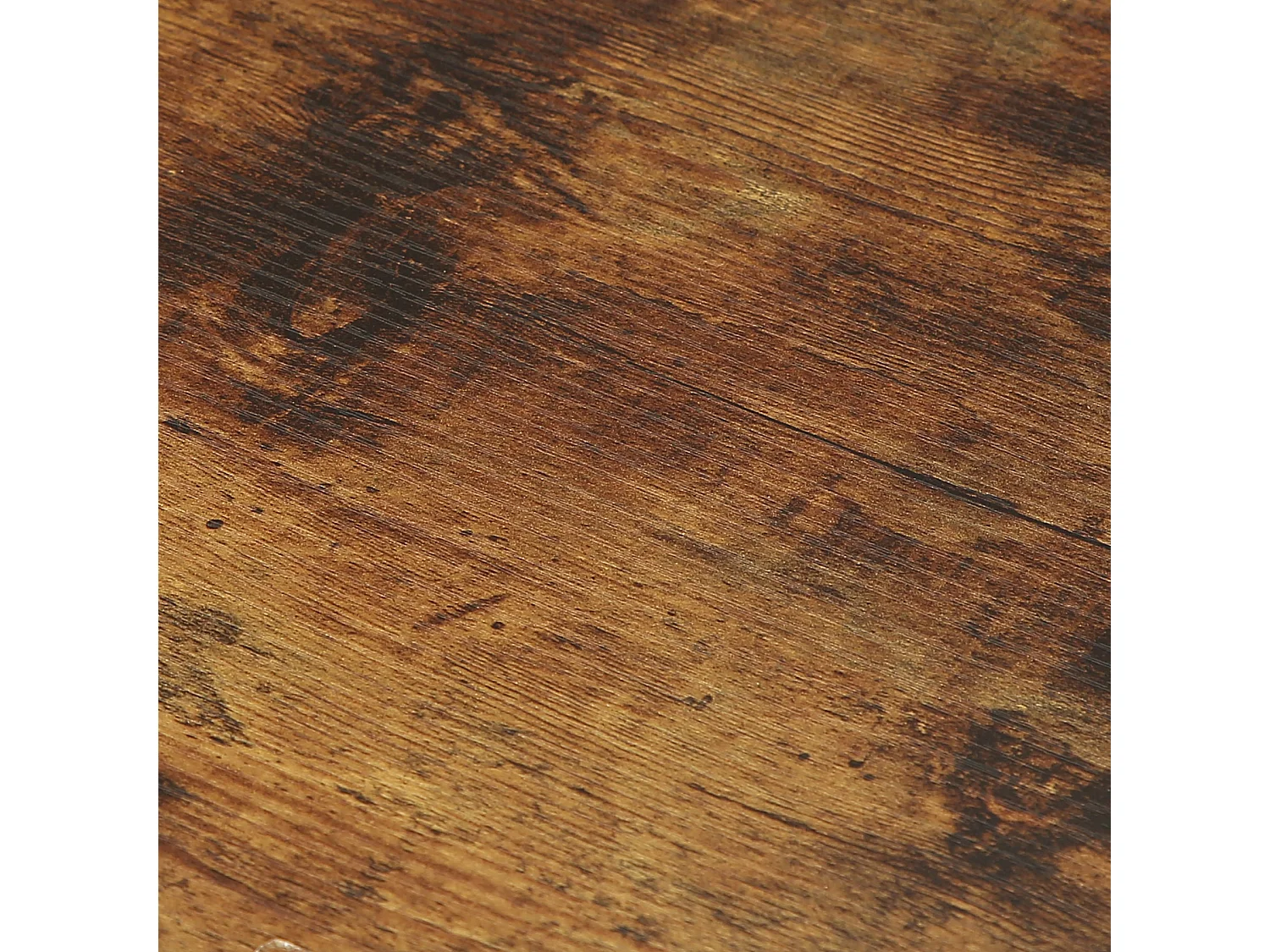 Mesa Lateral de 3 Camadas, Mesas Laterais Industriais com 3 Prateleiras de Armazenamento, Mesa Lateral de Sofá com Moldura de Metal em Meia Lua Crescente