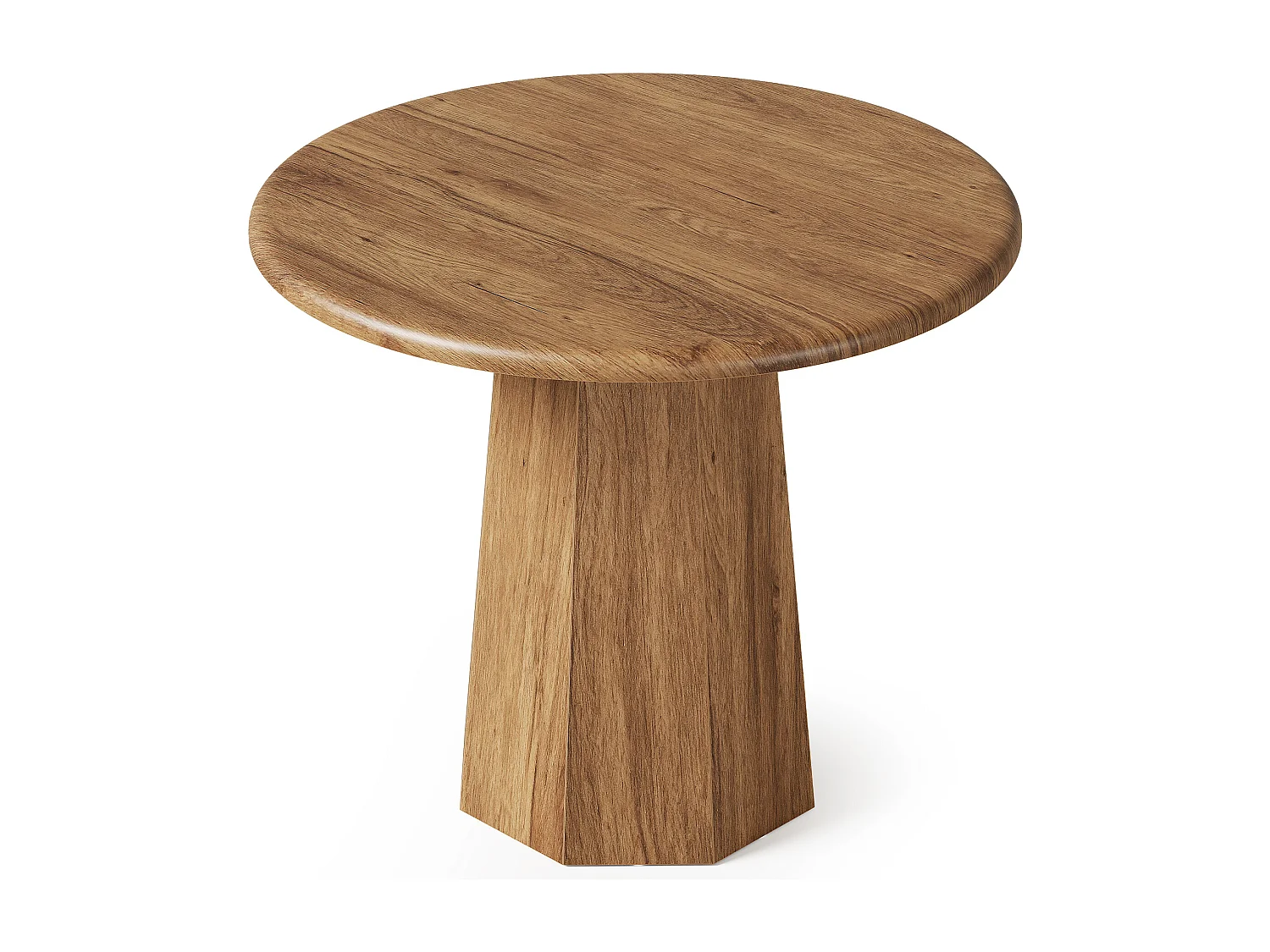 Petite table ronde pour 2 à 4 personnes, table de cuisine de 80 cm avec piètement octogonal pour salle à manger