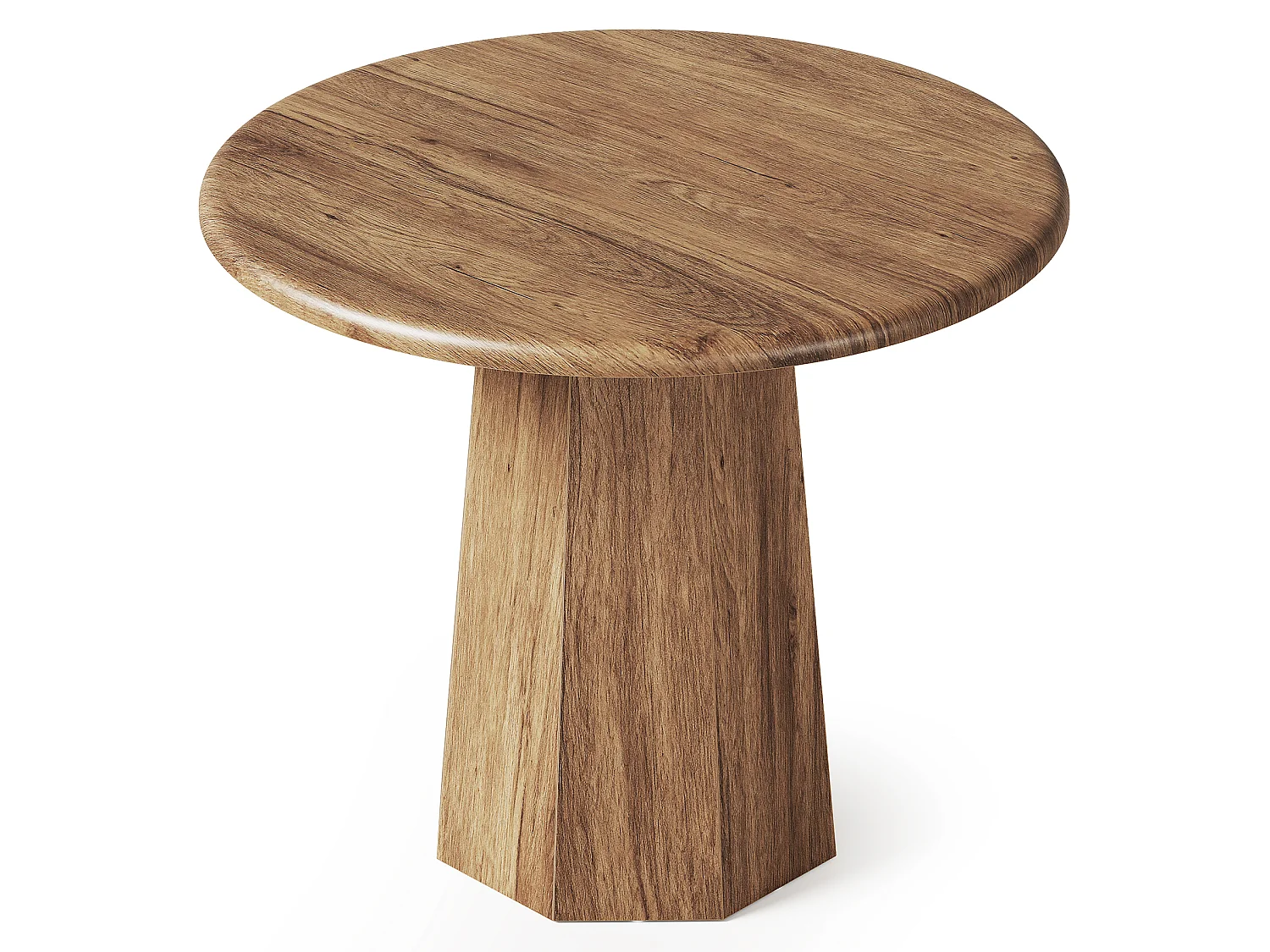 Petite table ronde pour 2 à 4 personnes, table de cuisine de 80 cm avec piètement octogonal pour salle à manger