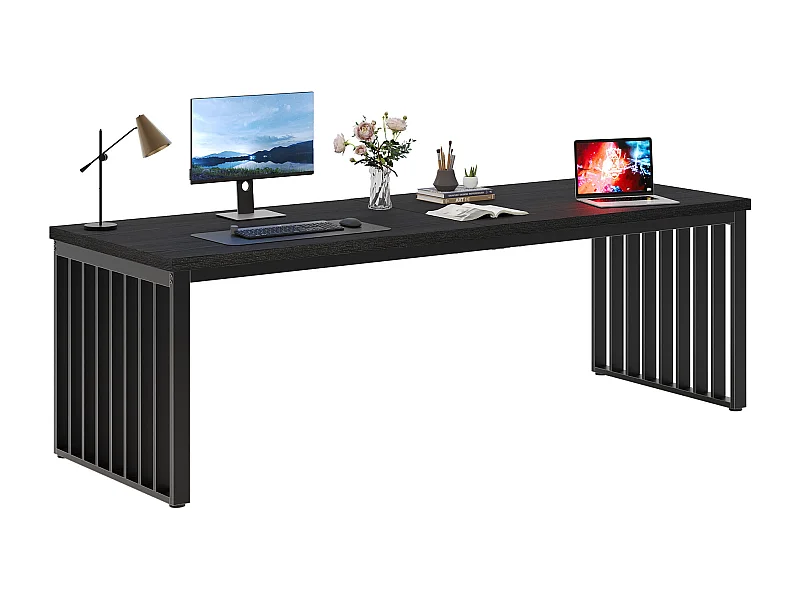 Schreibtisch 180 cm, großer Computertisch, PC-Tisch, Bürotisch, Arbeitsplatz für Home Office