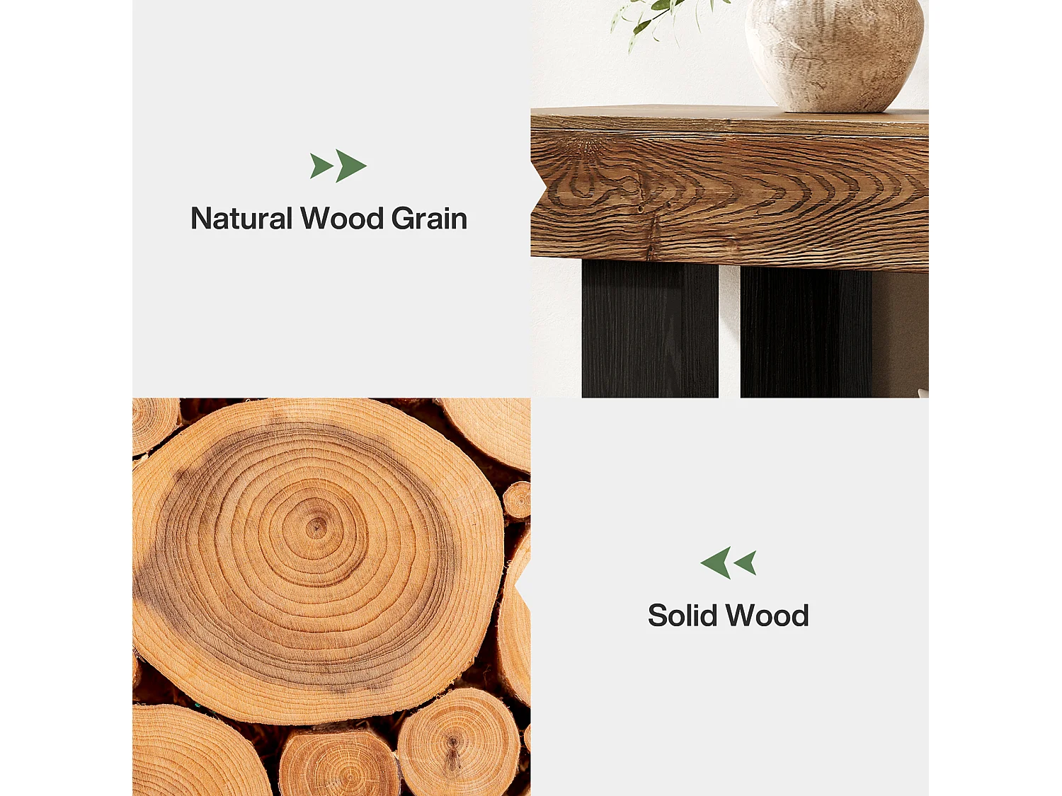 Console en bois massif noir pour entrée, table d'appoint étroite de 160 cm de long avec étagère de rangement, à placer derrière un canapé.