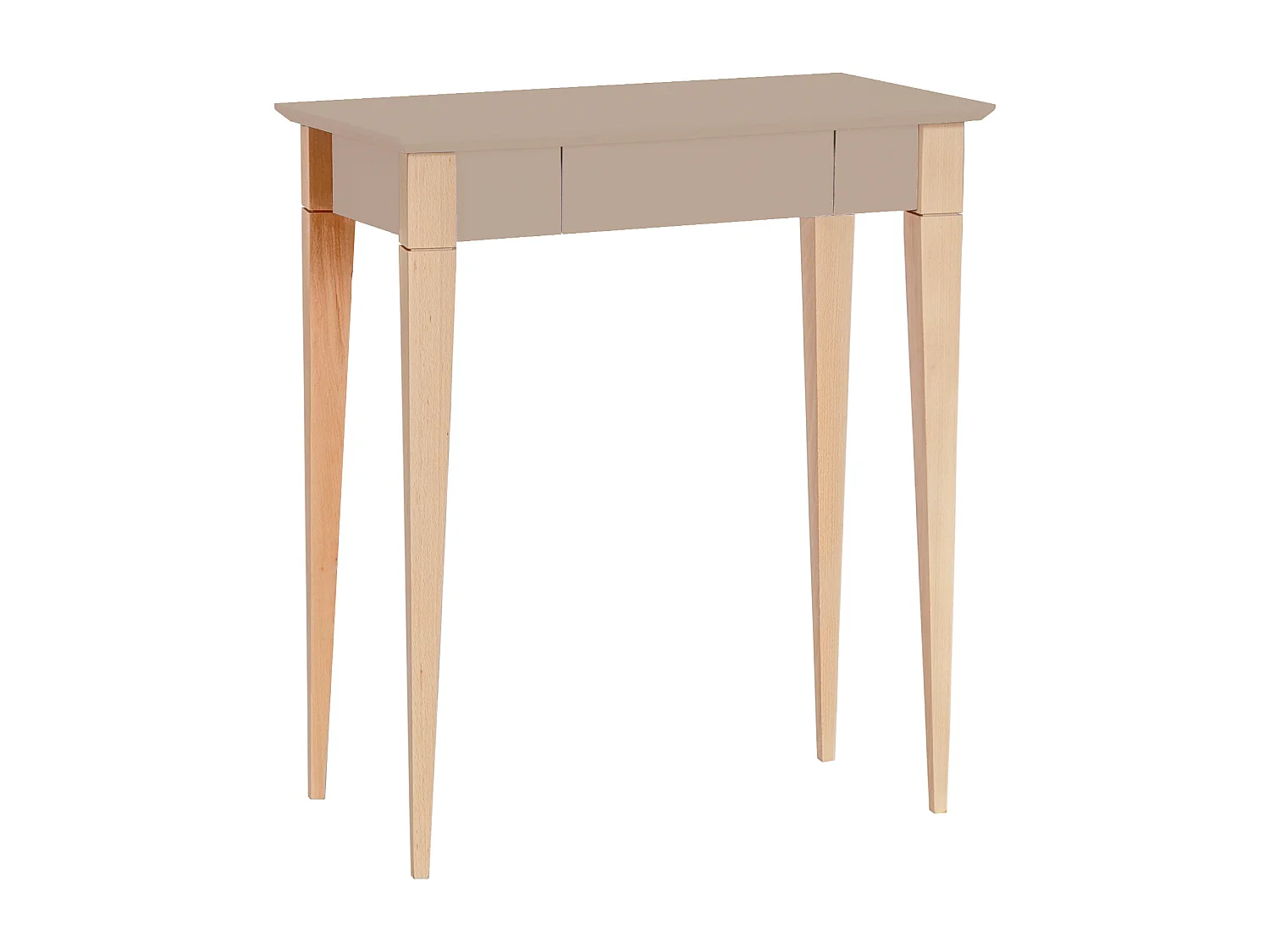 Petit bureau avec tiroir 65 x 40 cm Mimo Beige Brun | Pieds en hêtre