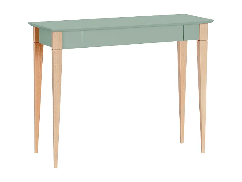 Petit bureau avec tiroir 105 x 40 cm Mimo Vieux Rose | Pieds en hêtre