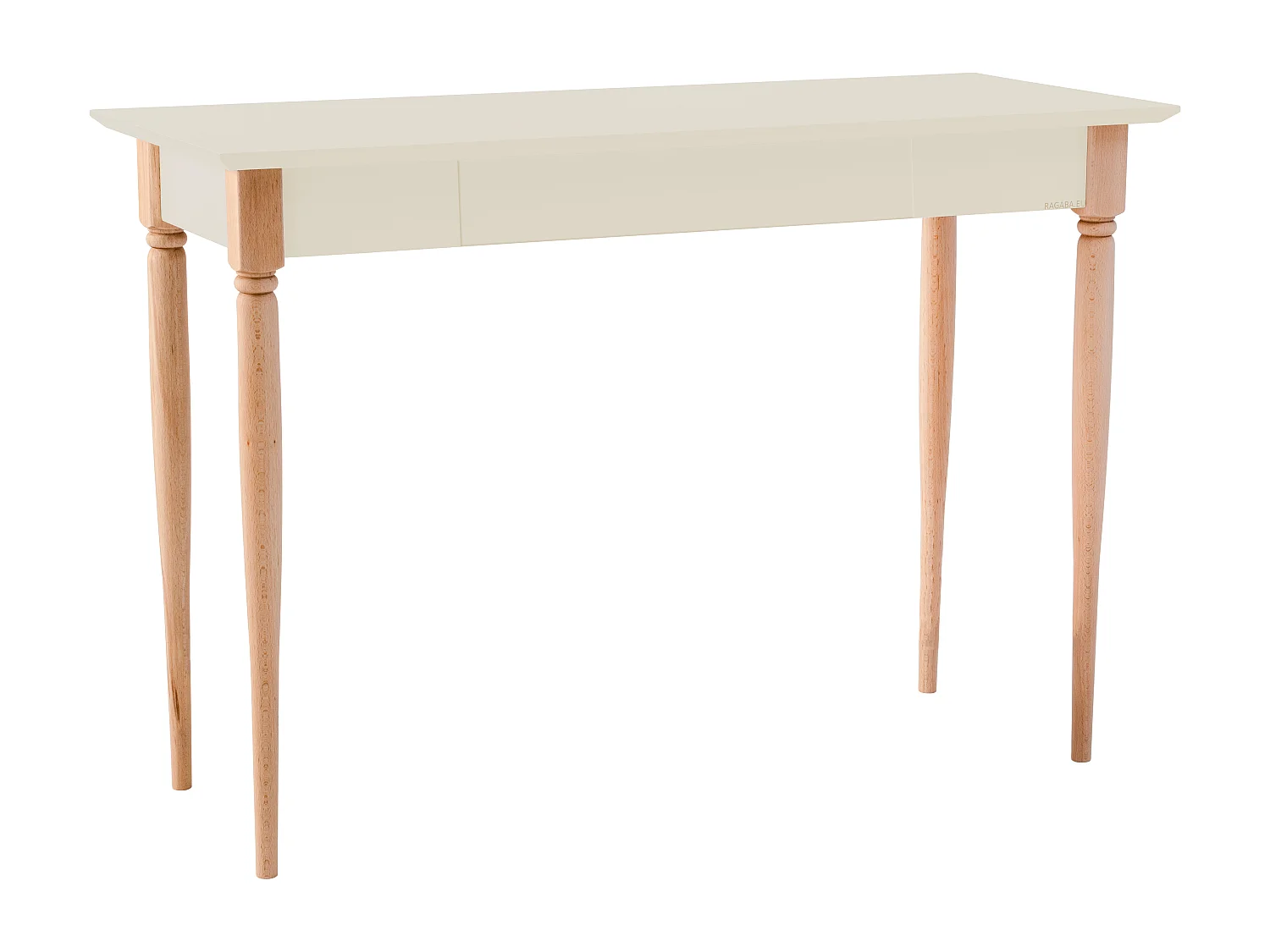 Petit bureau avec tiroir 105 x 40 cm Mamo Blanc Craie | Pieds en hêtre