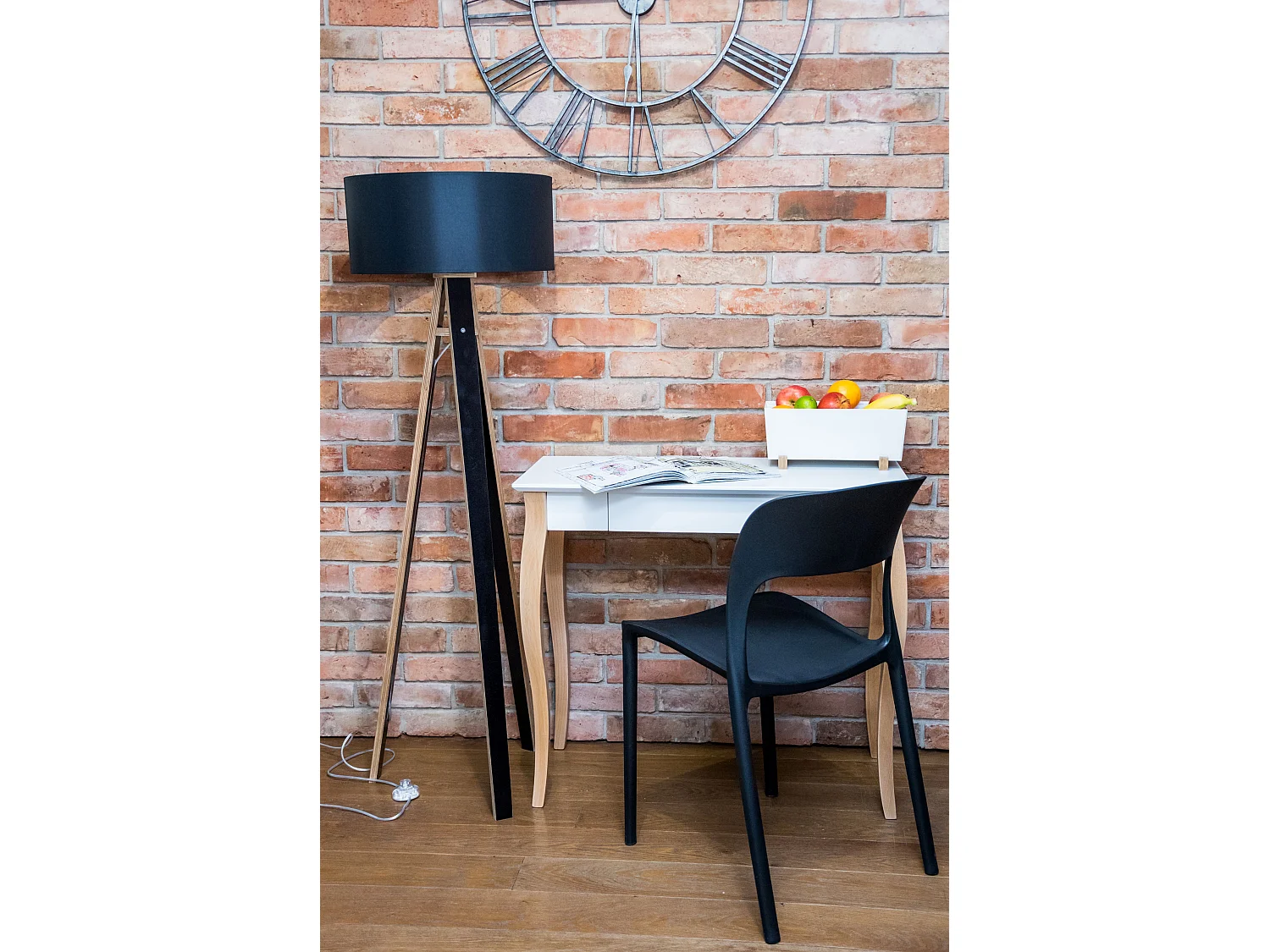 Petit bureau avec tiroir 65 x 40 cm Lillo Beige Brun | Pieds en hêtre