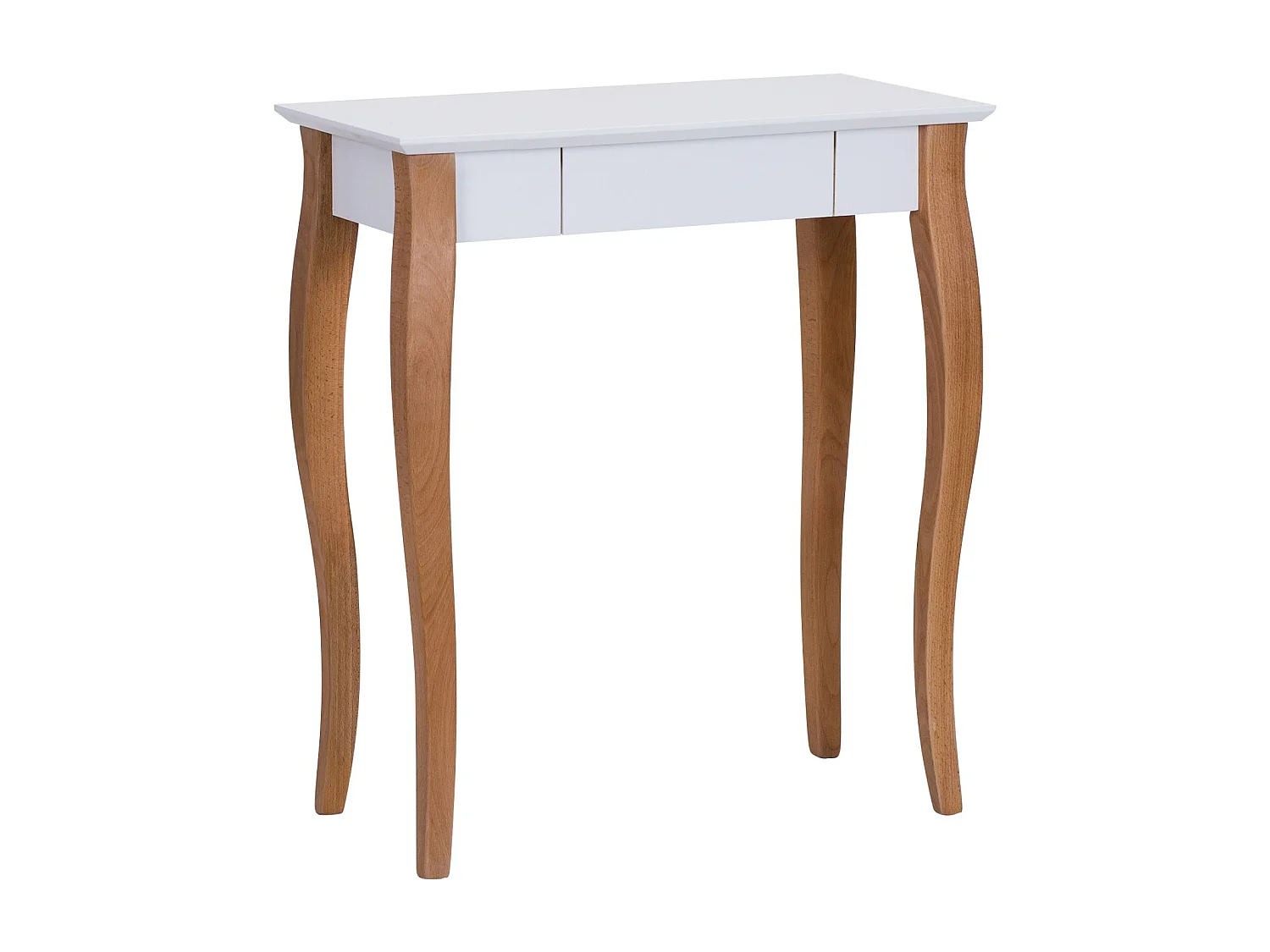 Petit bureau avec tiroir 65 x 40 cm Lillo Blanc | Pieds en hêtre