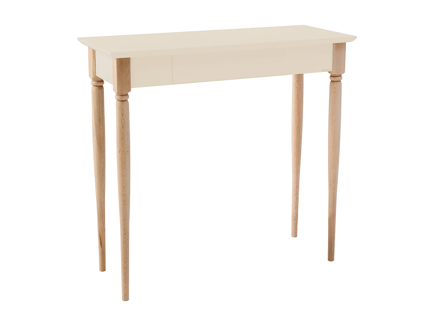 Petit bureau avec tiroir 65 x 40 cm Mamo Blanc Craie | Pieds en hêtre