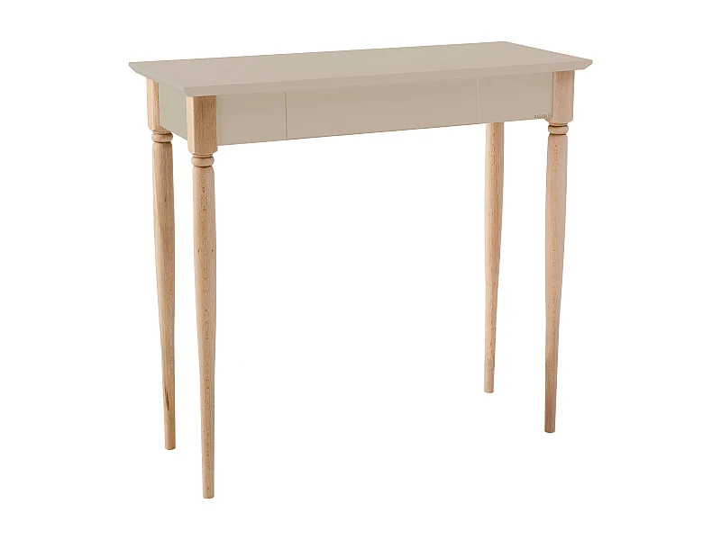 Petit bureau avec tiroir 85 x 40 cm Mamo Beige Brun | Pieds en hêtre
